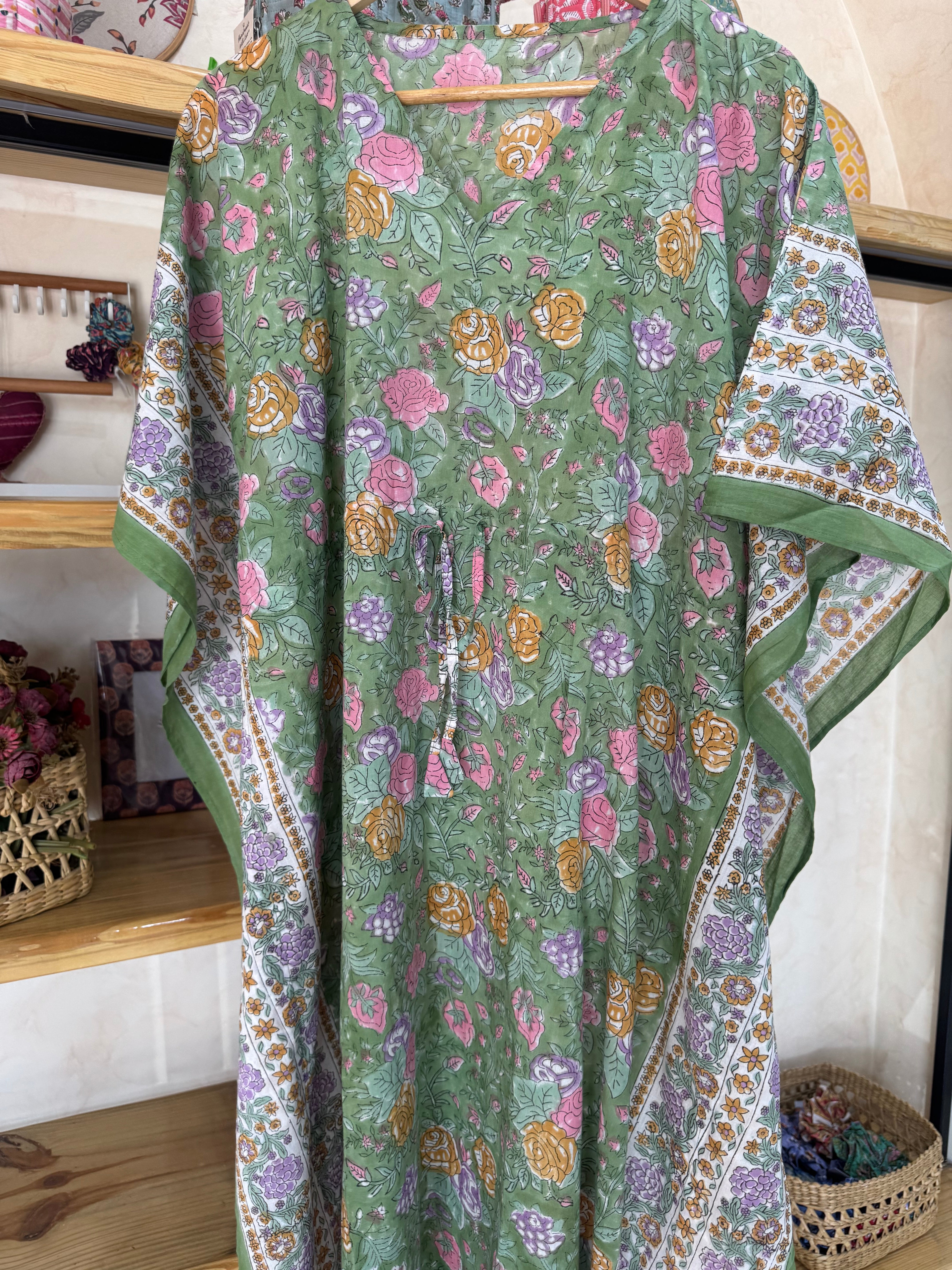 HANDBLOCK PRINTED LONG KAFTAN