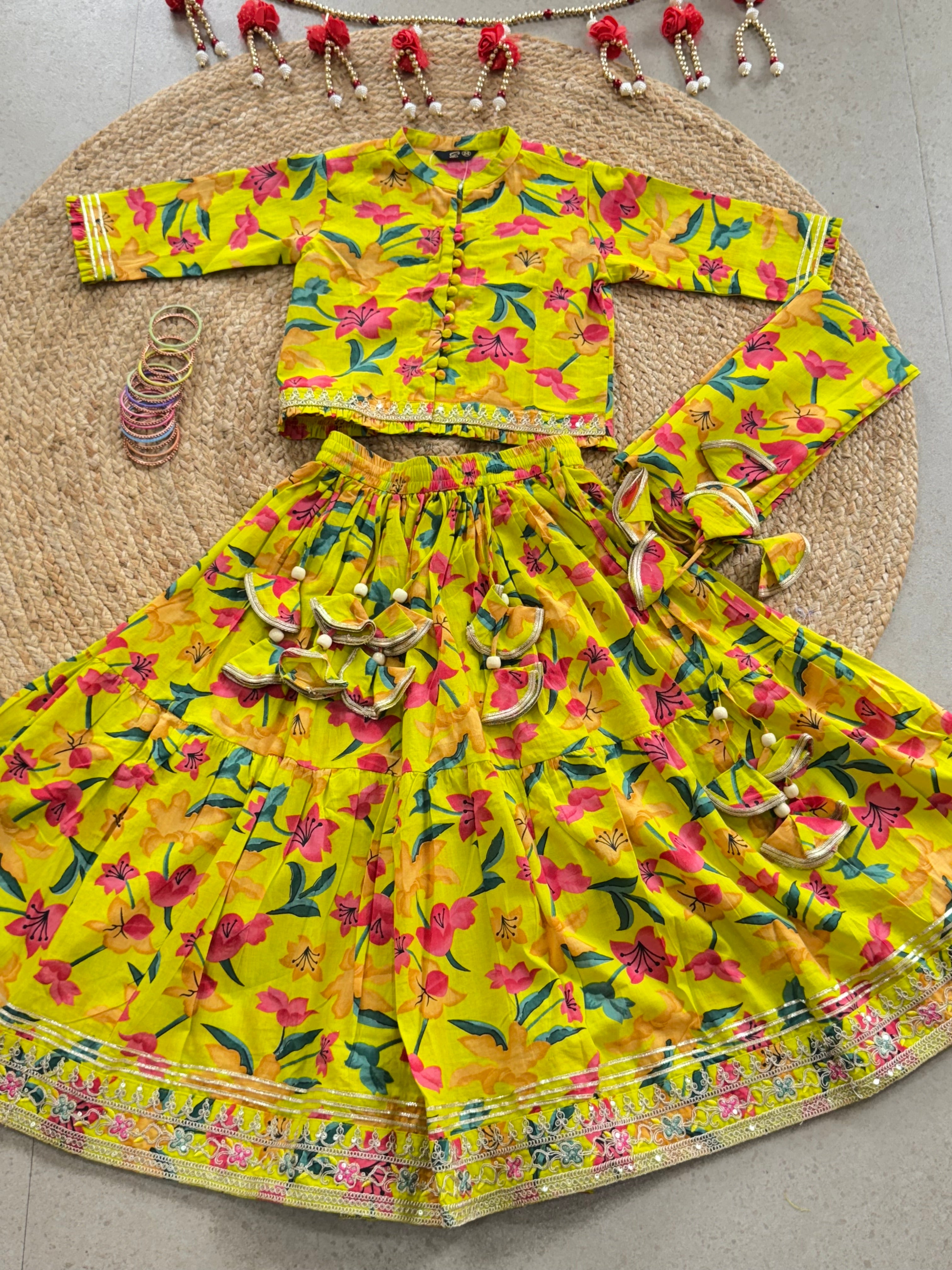 LEHENGA CHOLI DUPATTA SET ( 5 to 11 years)