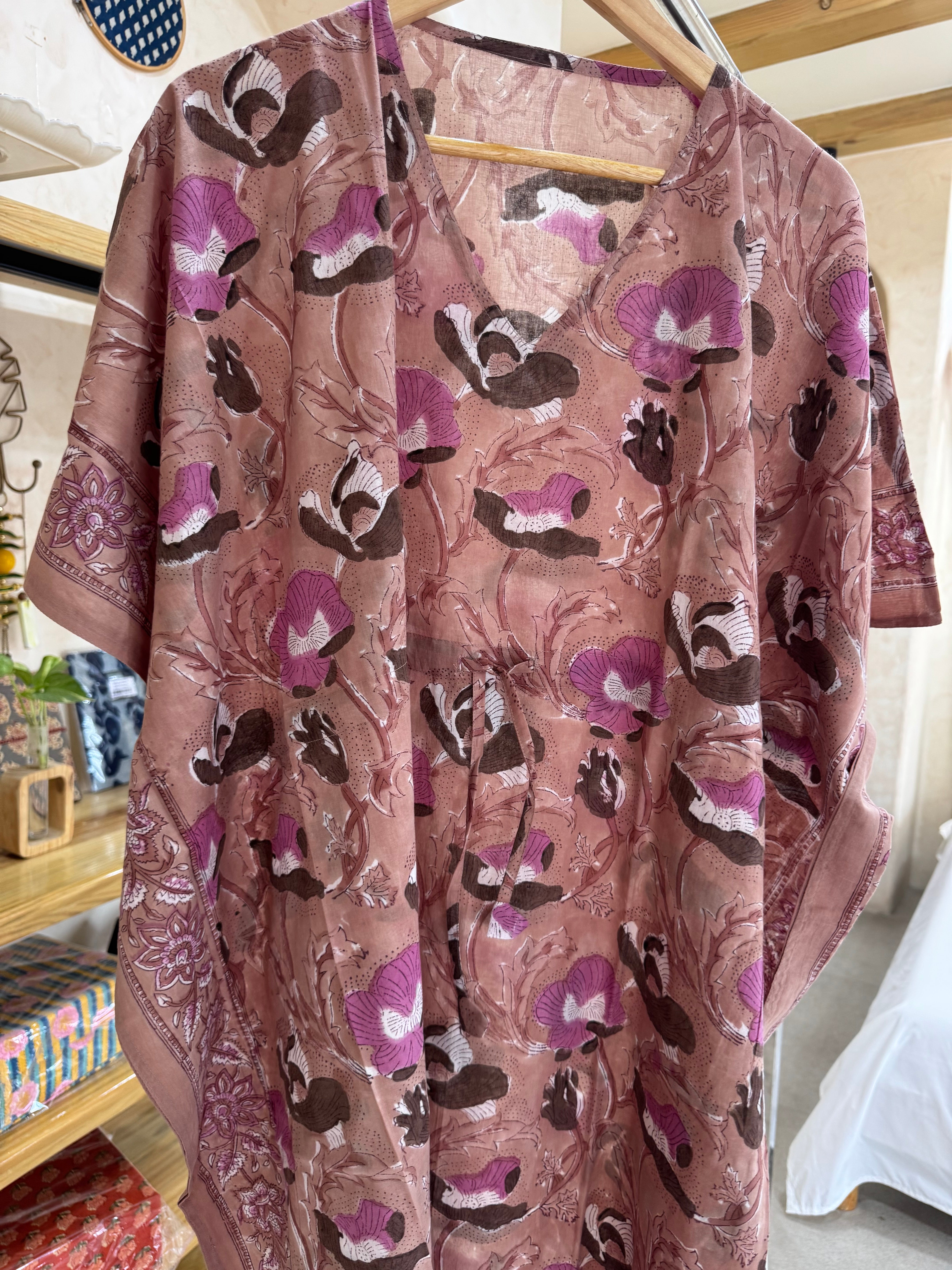 HANDBLOCK PRINTED LONG KAFTAN