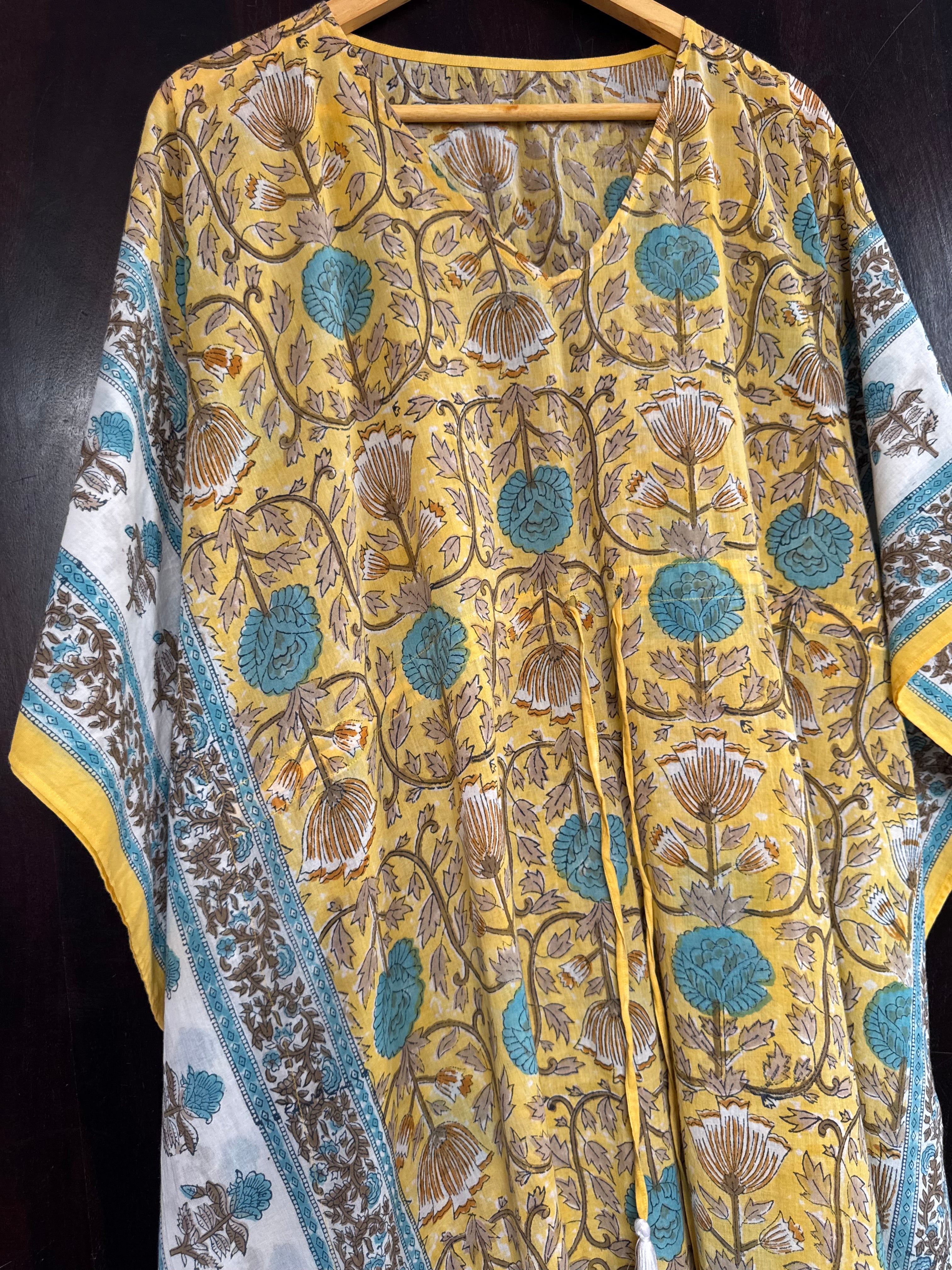 HANDBLOCK PRINTED LONG KAFTAN