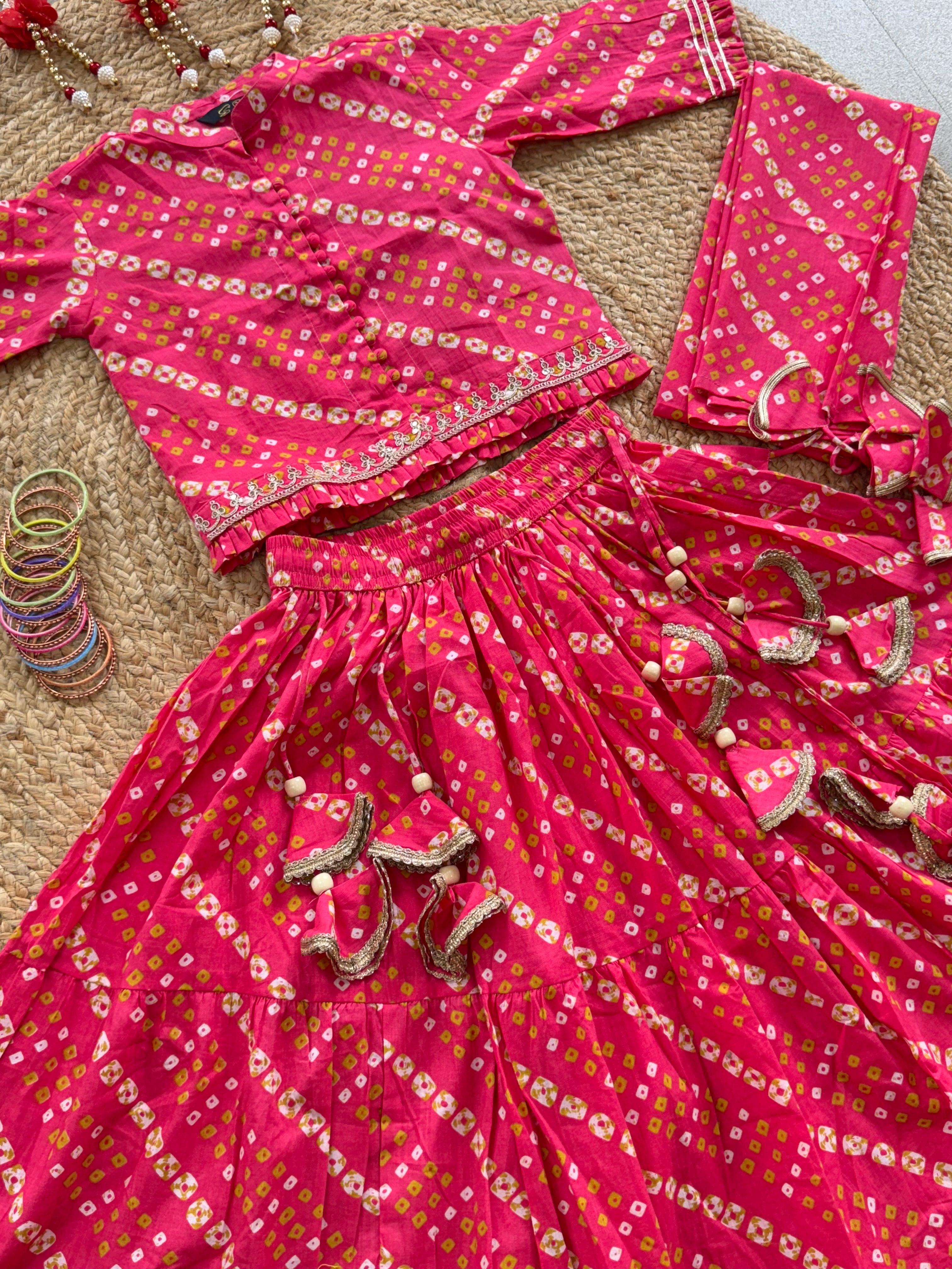 LEHENGA CHOLI DUPATTA SET ( 5 to 11 years)
