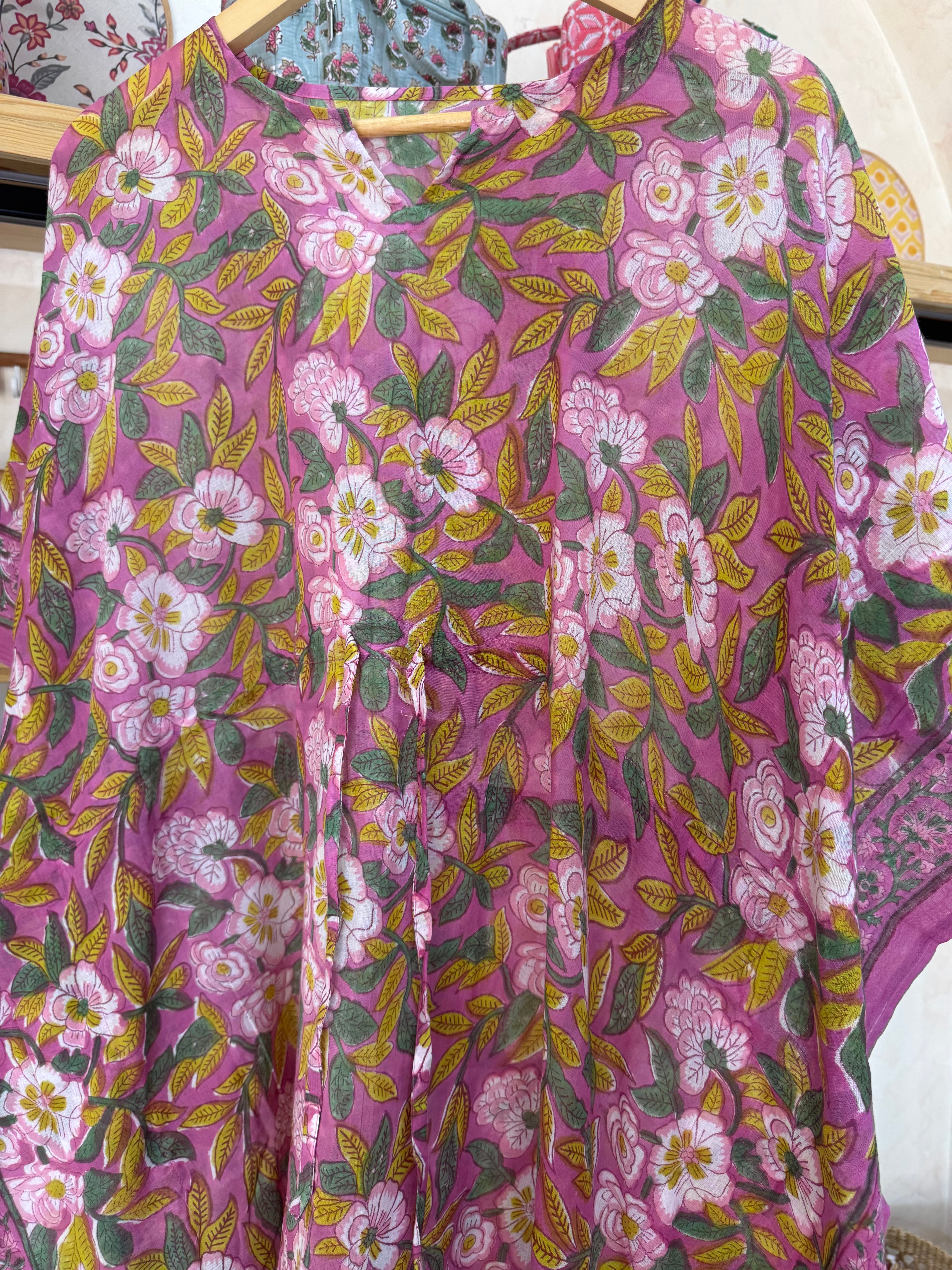 HANDBLOCK PRINTED SHORT KAFTAN