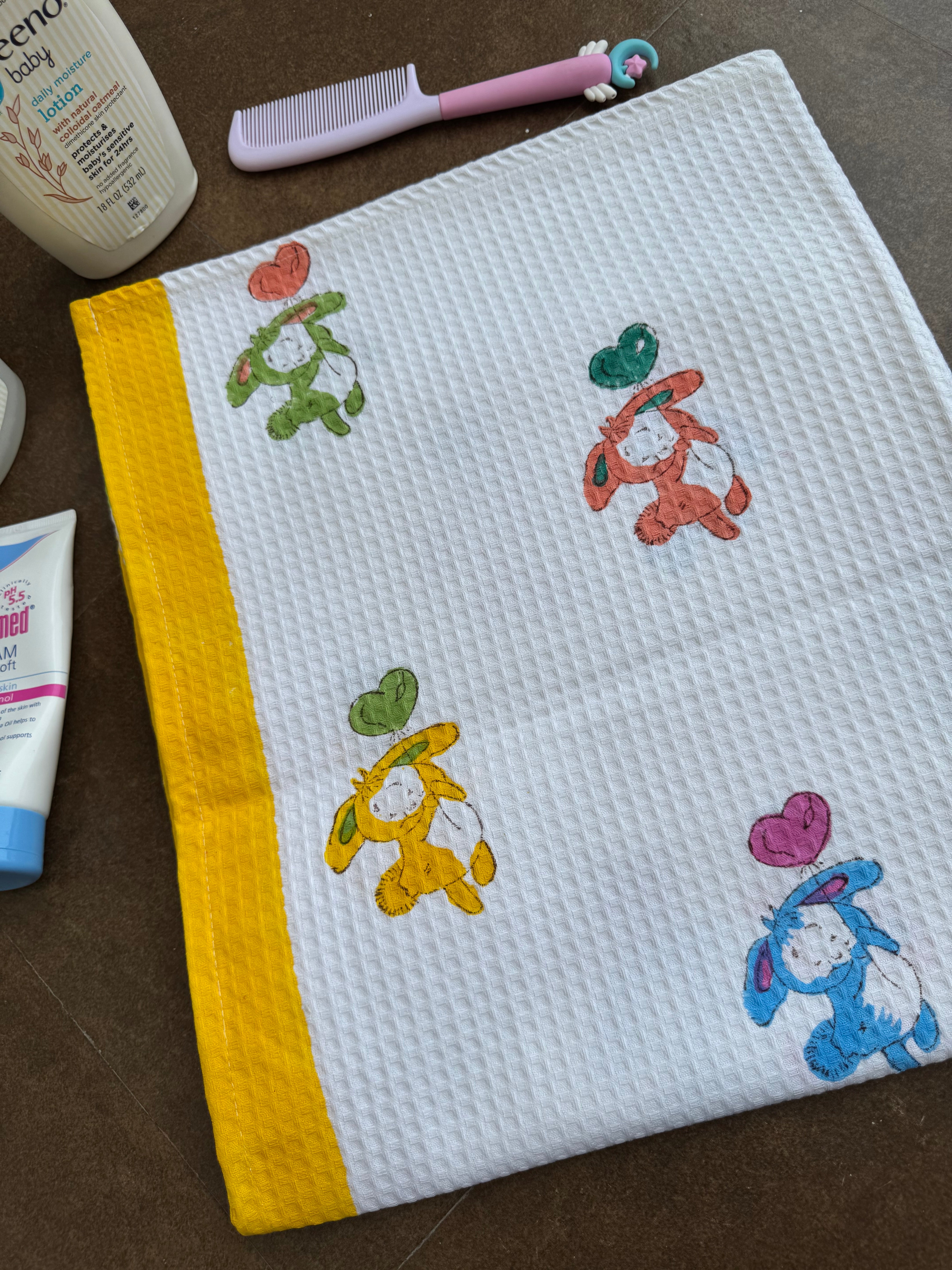 HAND BLOCK PRINTED KIDS BATH TOWEL