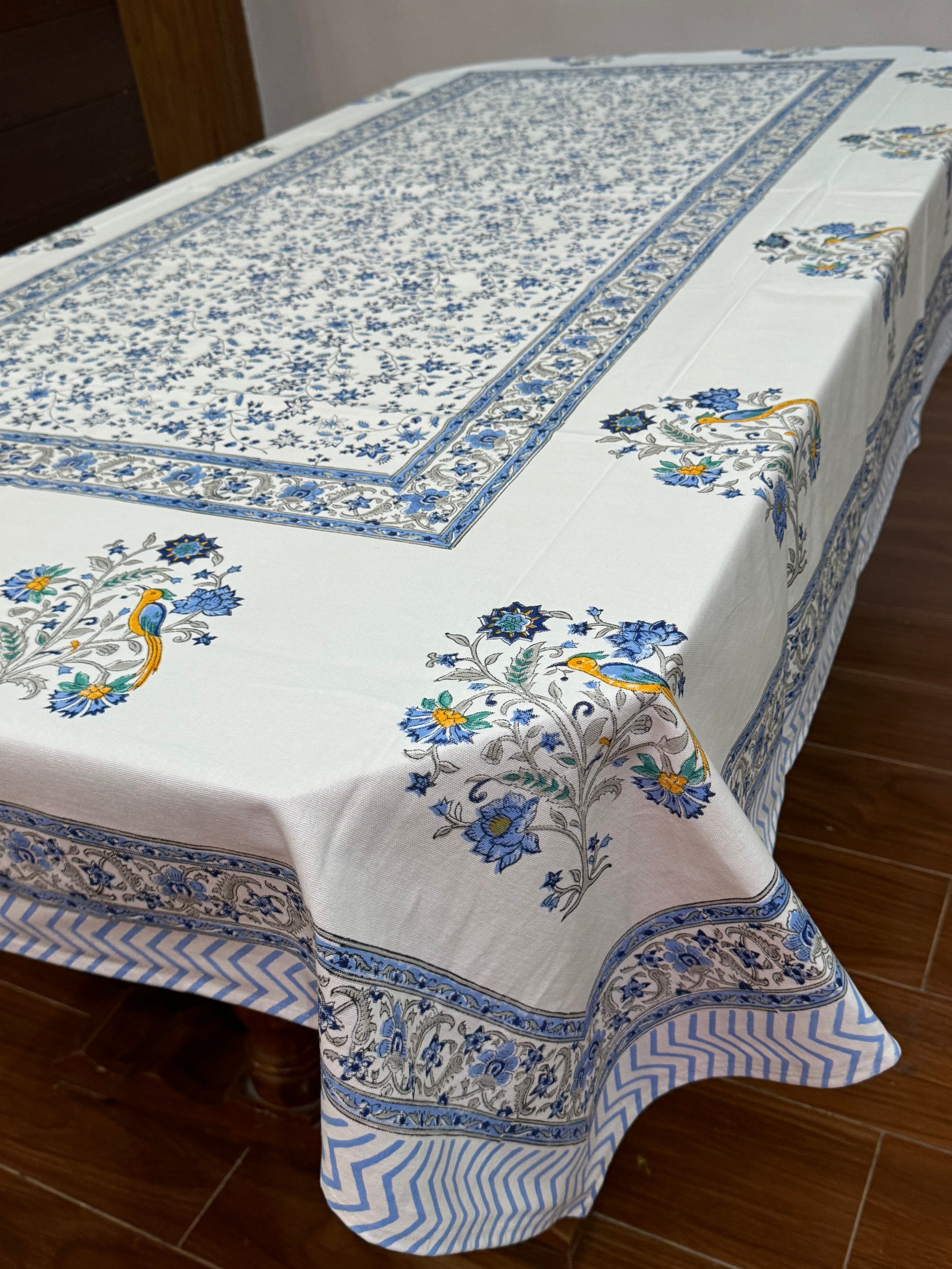 HANDBLOCK PRINTED SEATER TABLECLOTH