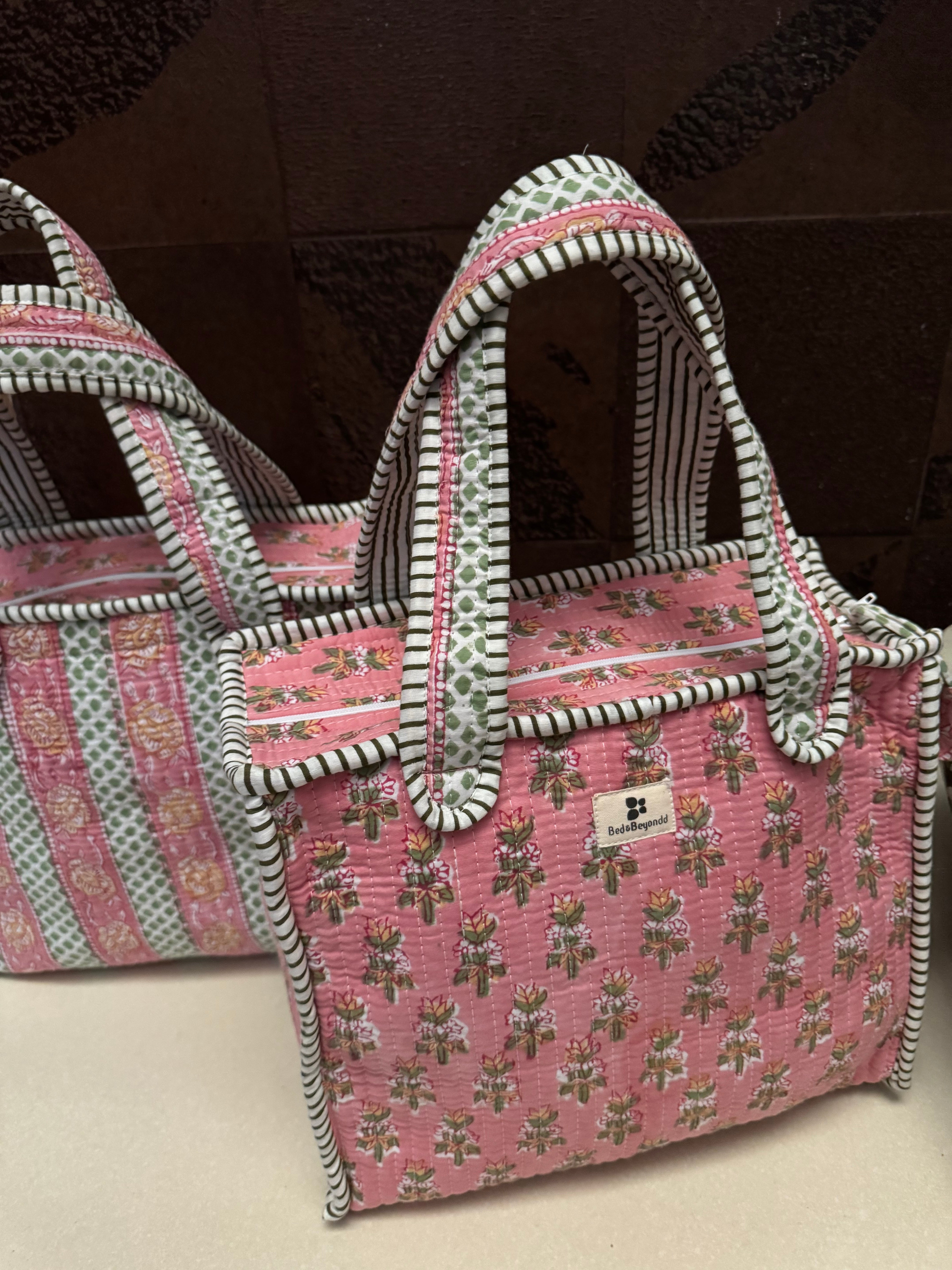 MINI TOTE BAG WITH ZIP (TWO SIDED PRINT)