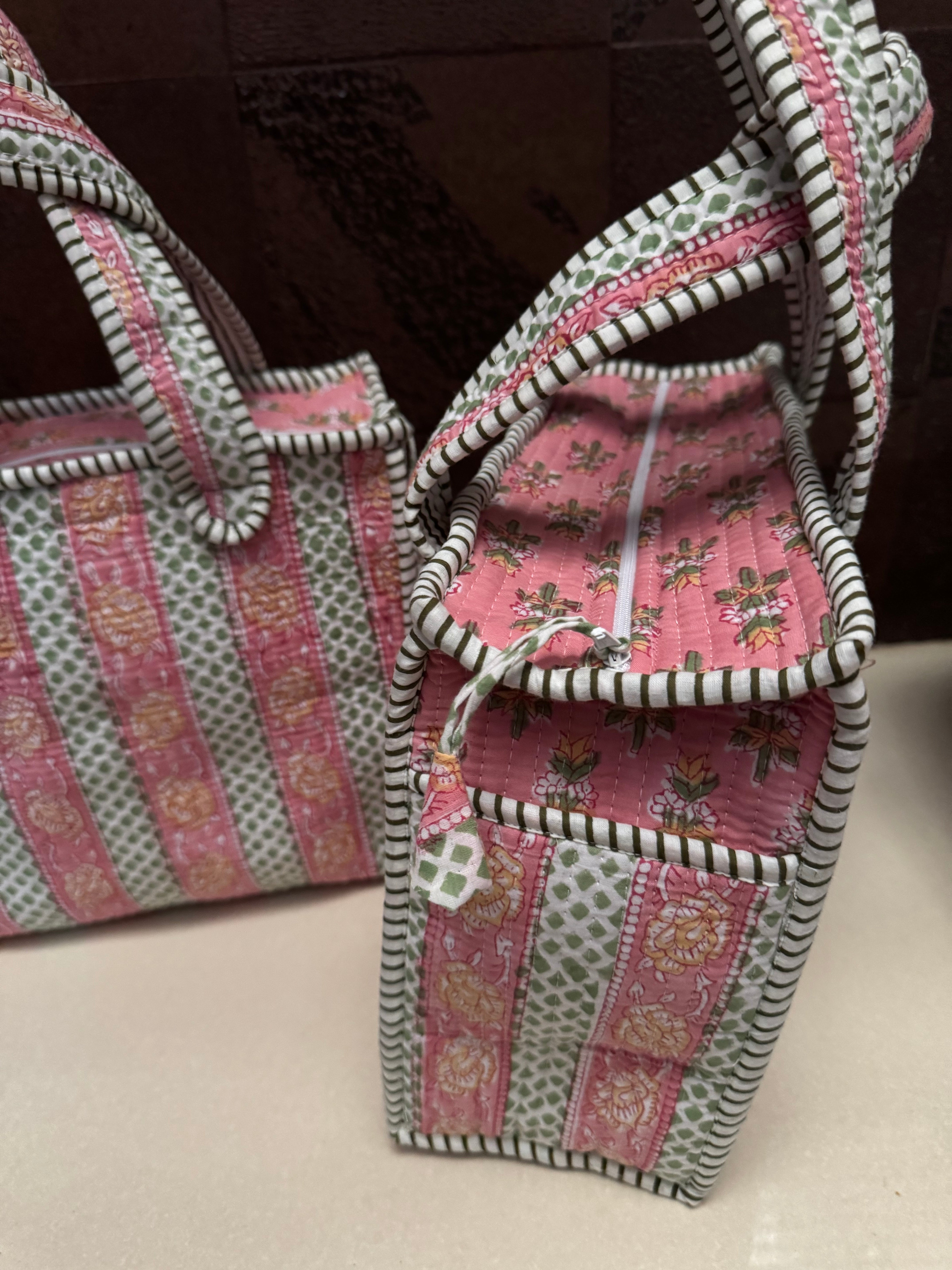 MINI TOTE BAG WITH ZIP (TWO SIDED PRINT)