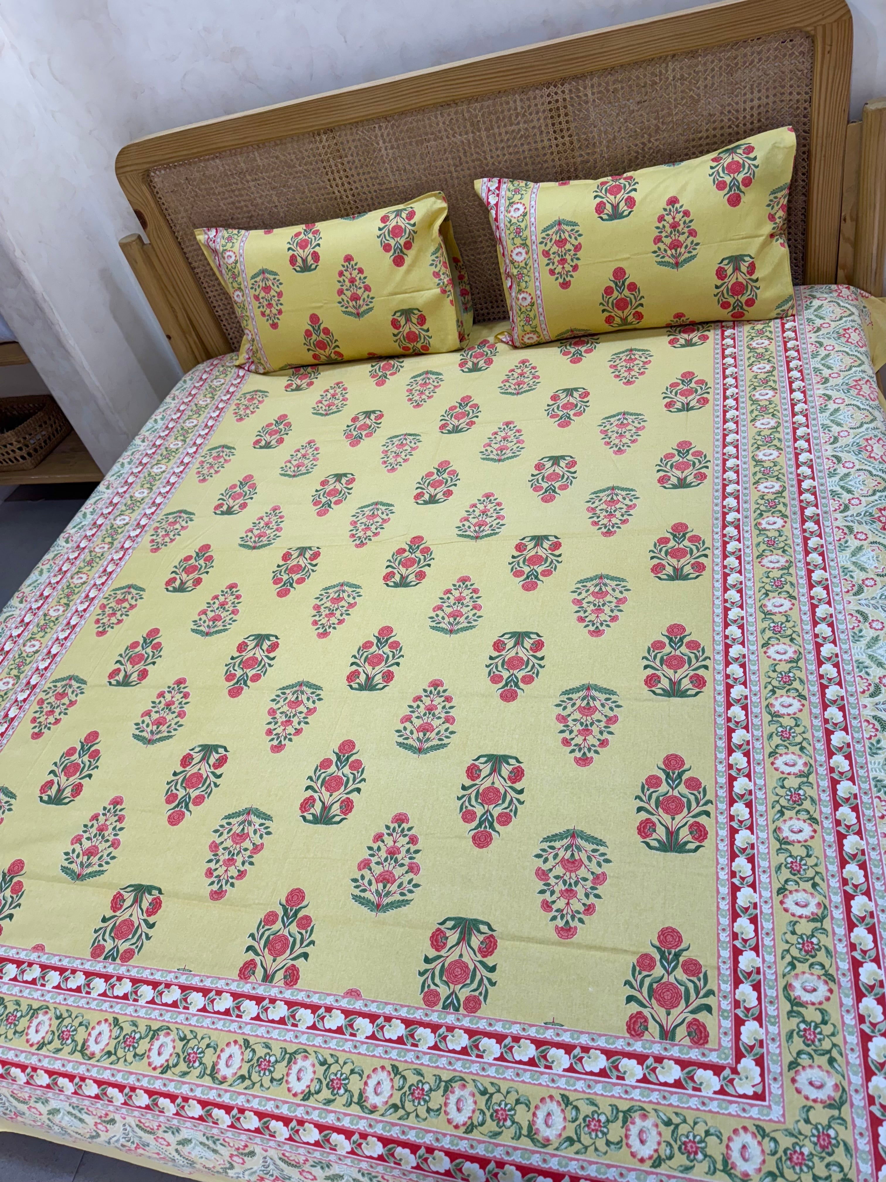RIWAYAAT BEDSHEET WITH TWO REVERSIBLE PILLOW COVERS