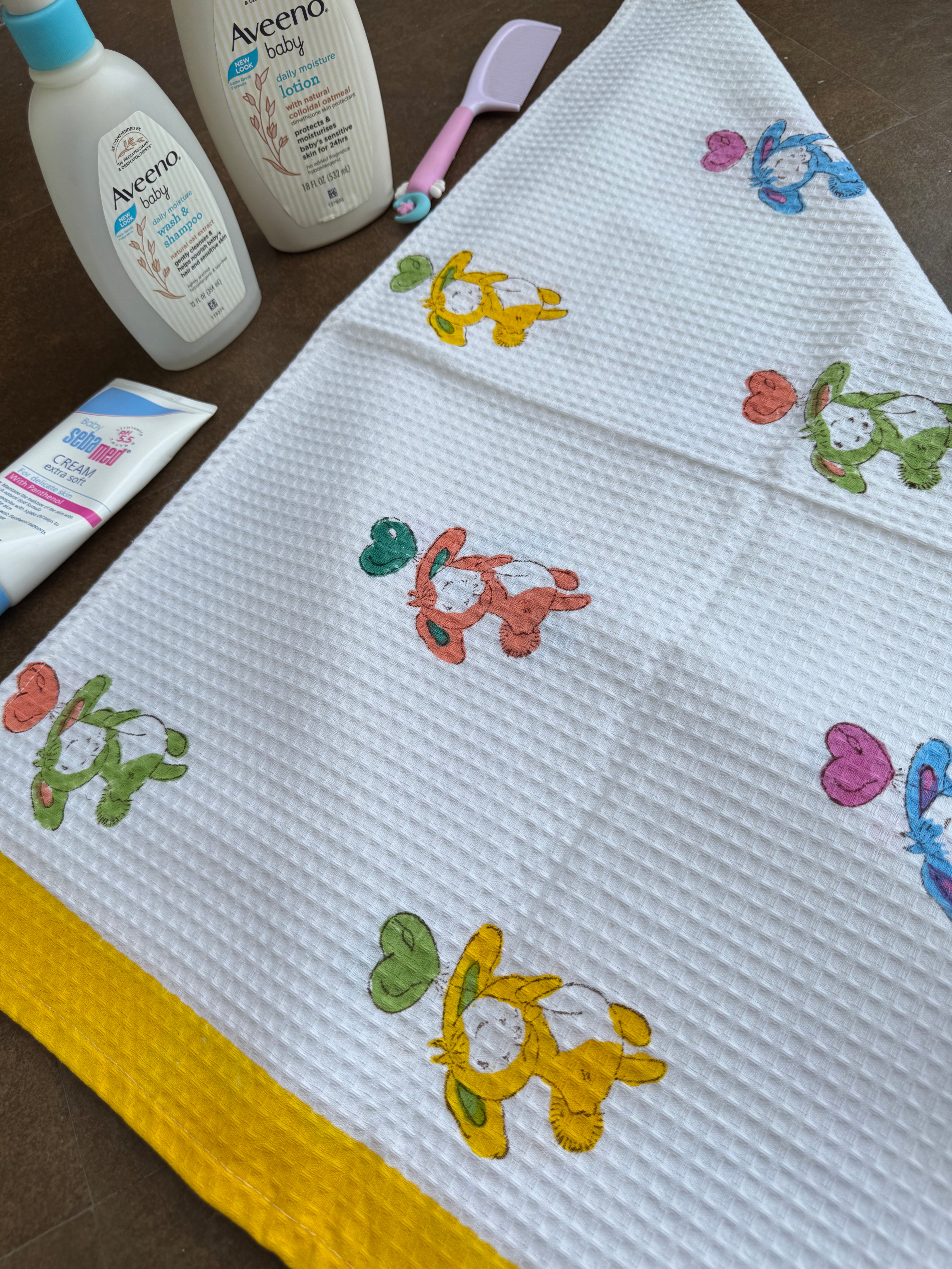 HAND BLOCK PRINTED KIDS BATH TOWEL