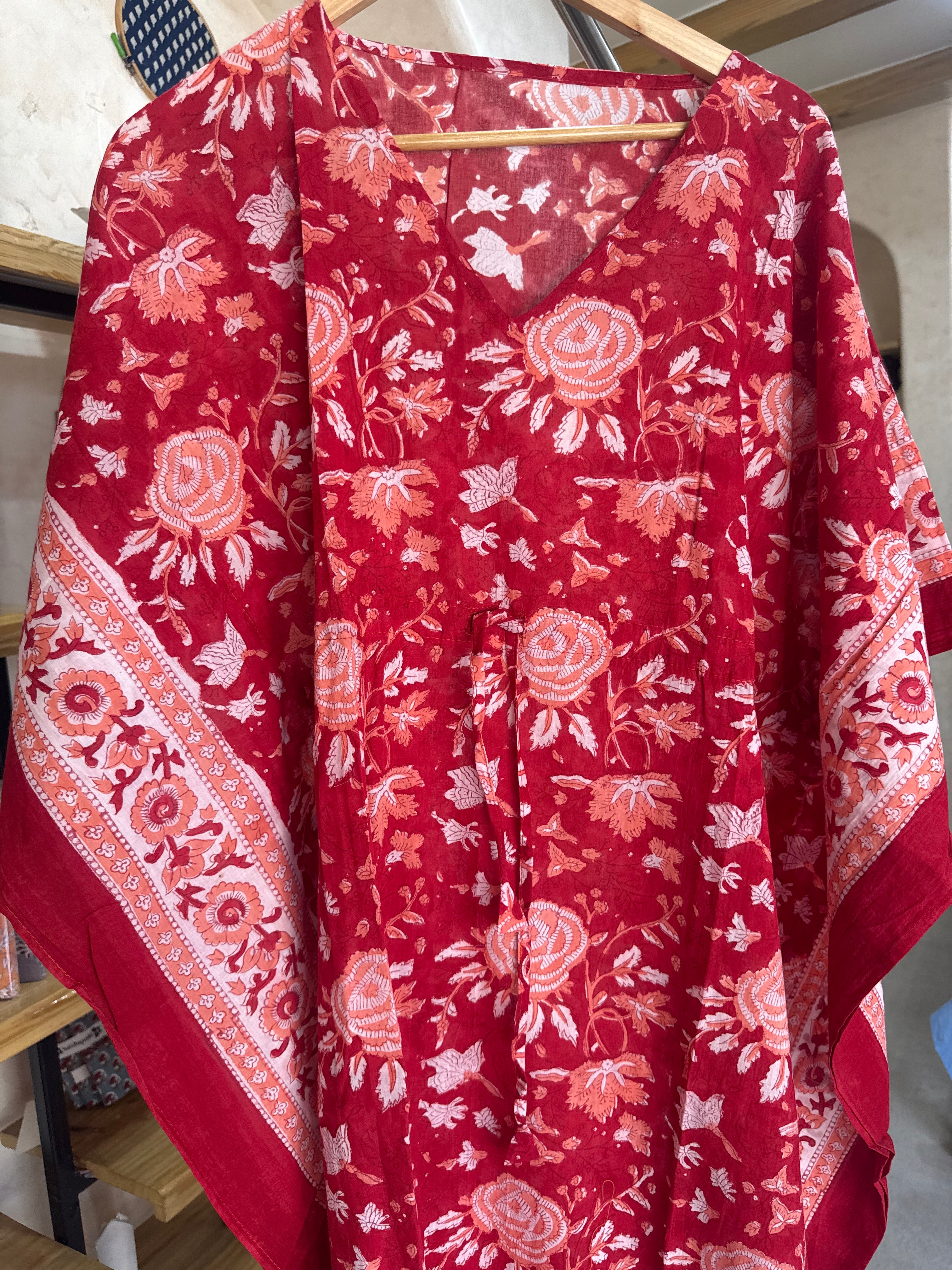 HANDBLOCK PRINTED LONG KAFTAN