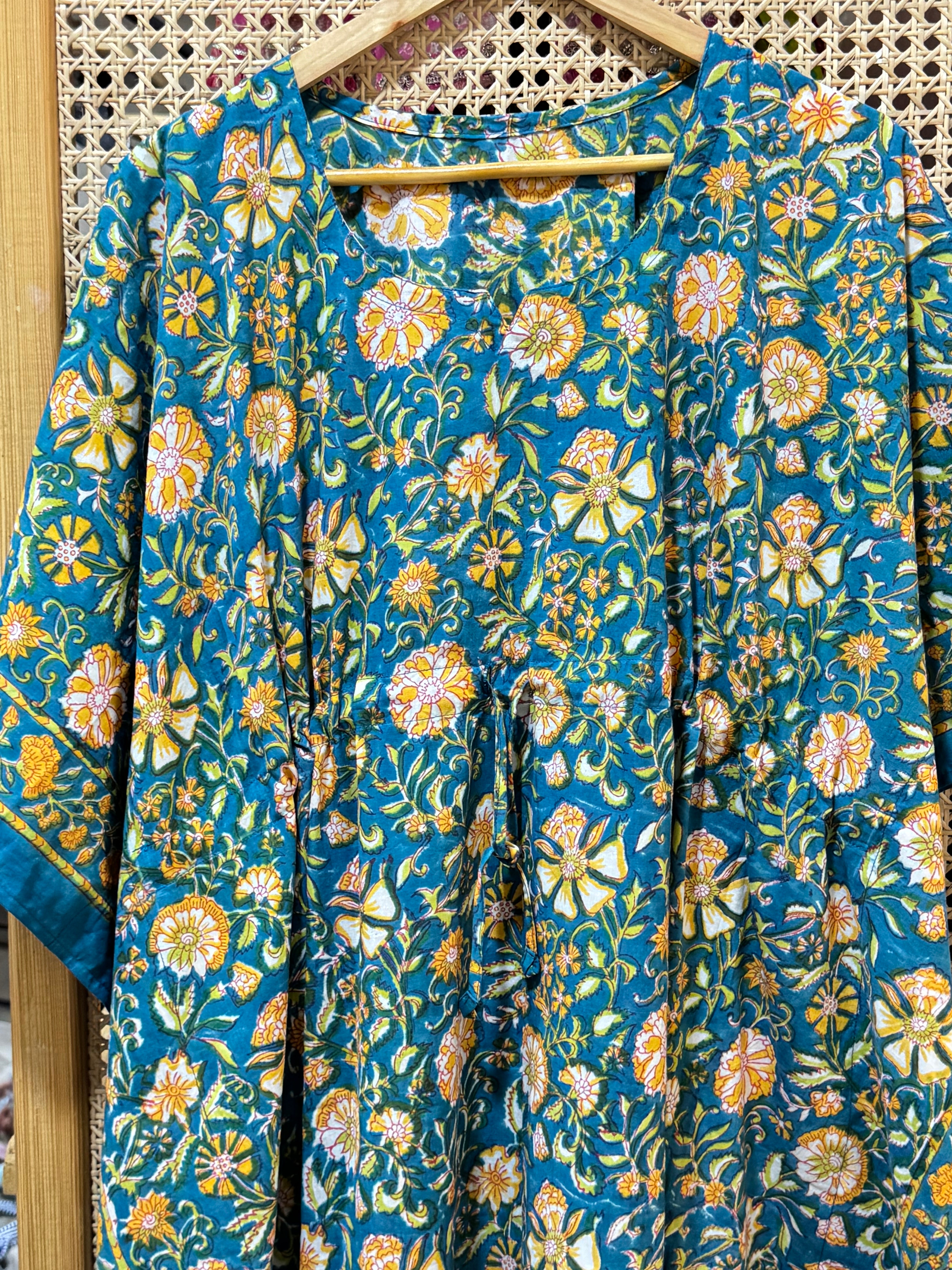 HANDBLOCK PRINTED LONG KAFTAN