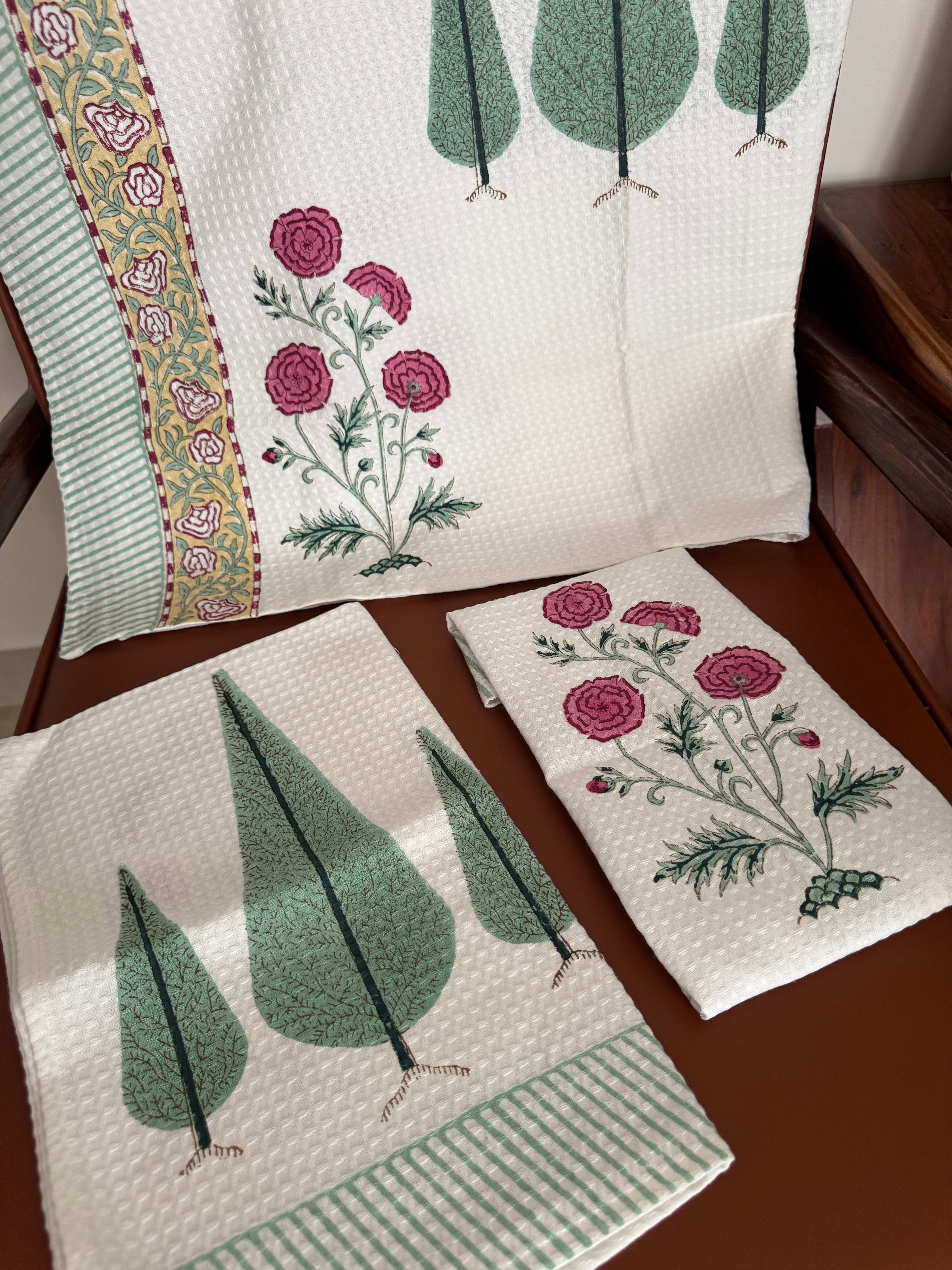 HANDBLOCK PRINTED BODY / HAND TOWEL / NAPKIN