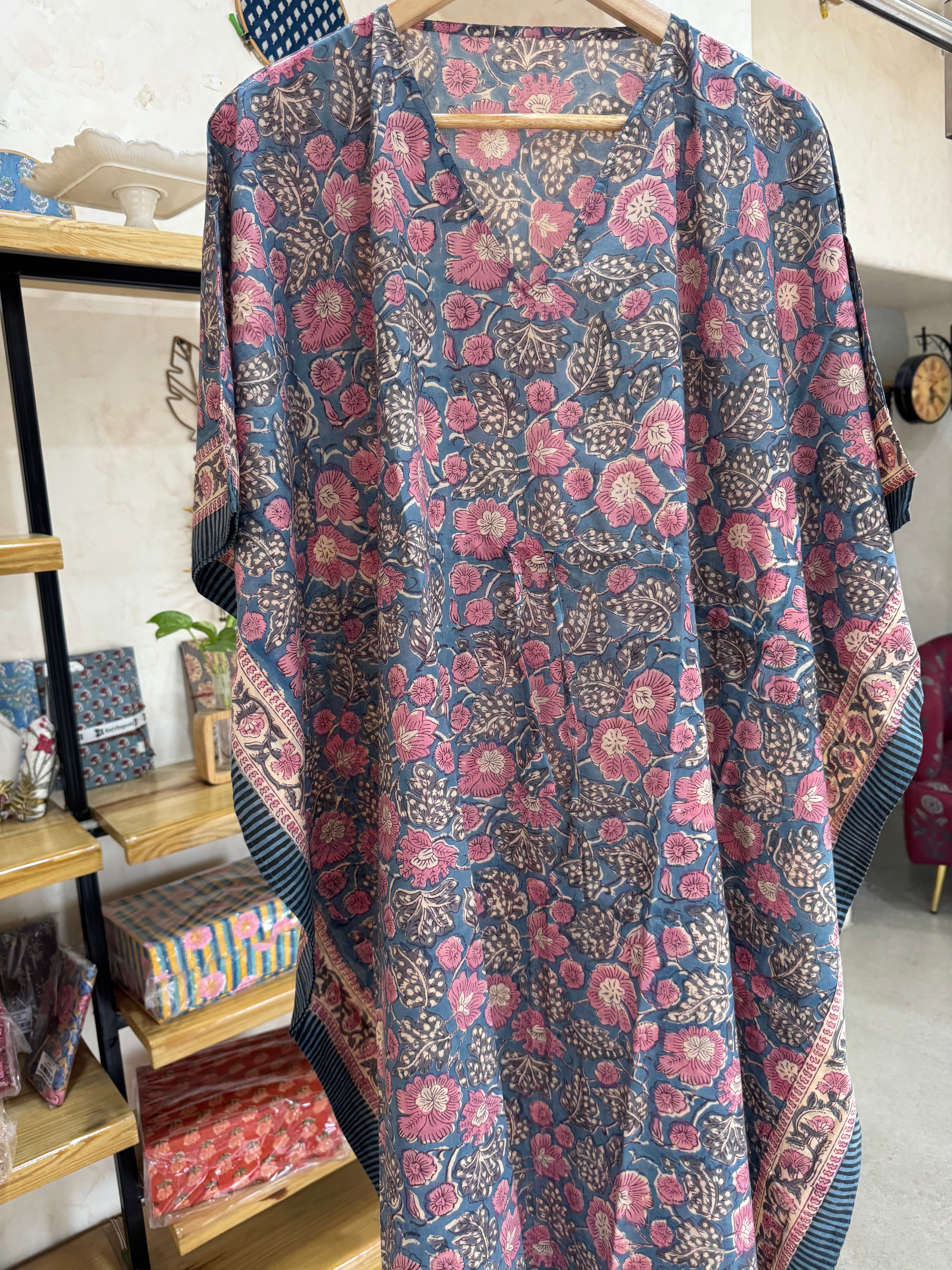 HANDBLOCK PRINTED LONG KAFTAN