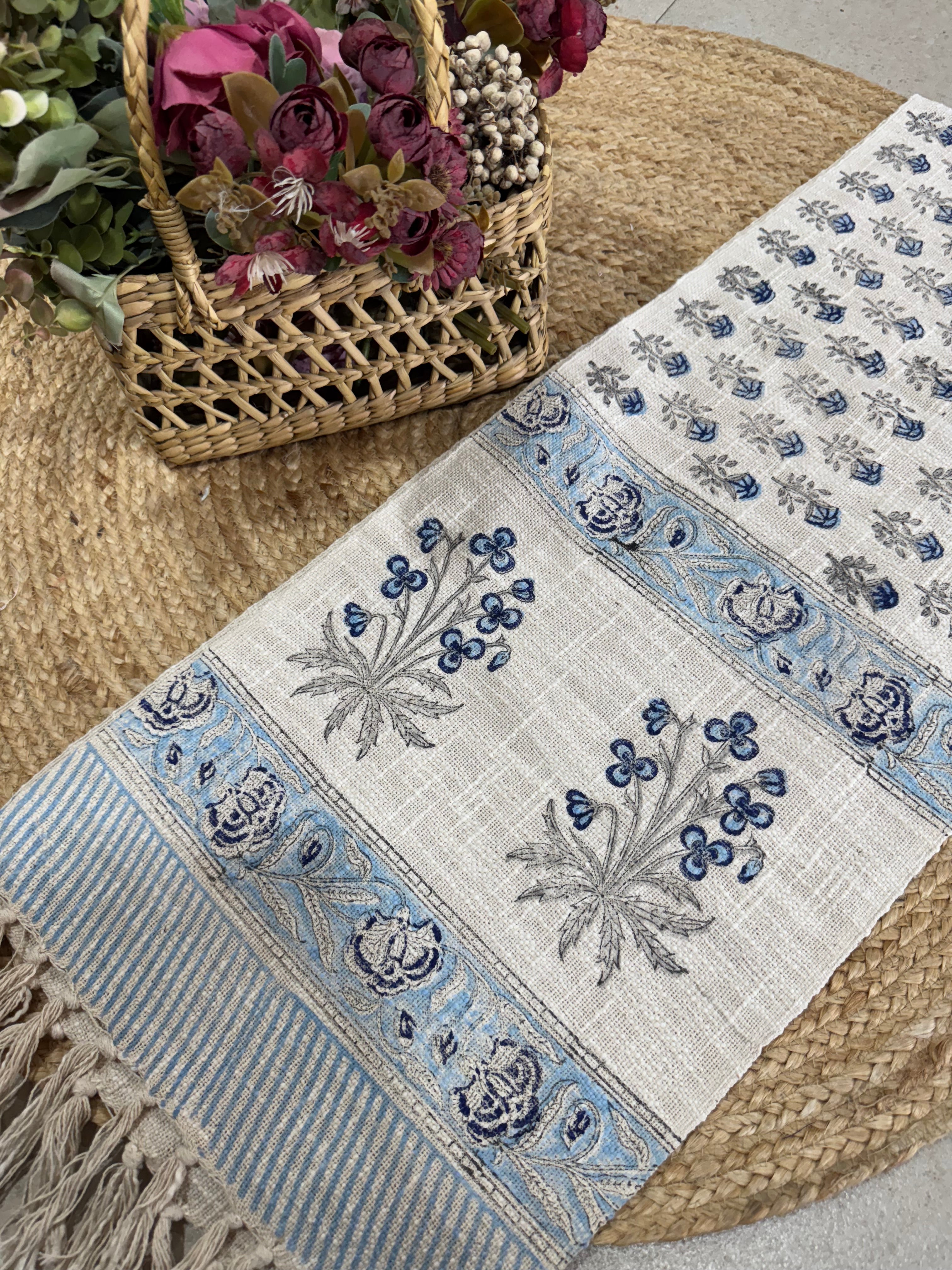 HAND BLOCK PRINTED TABLE RUNNER