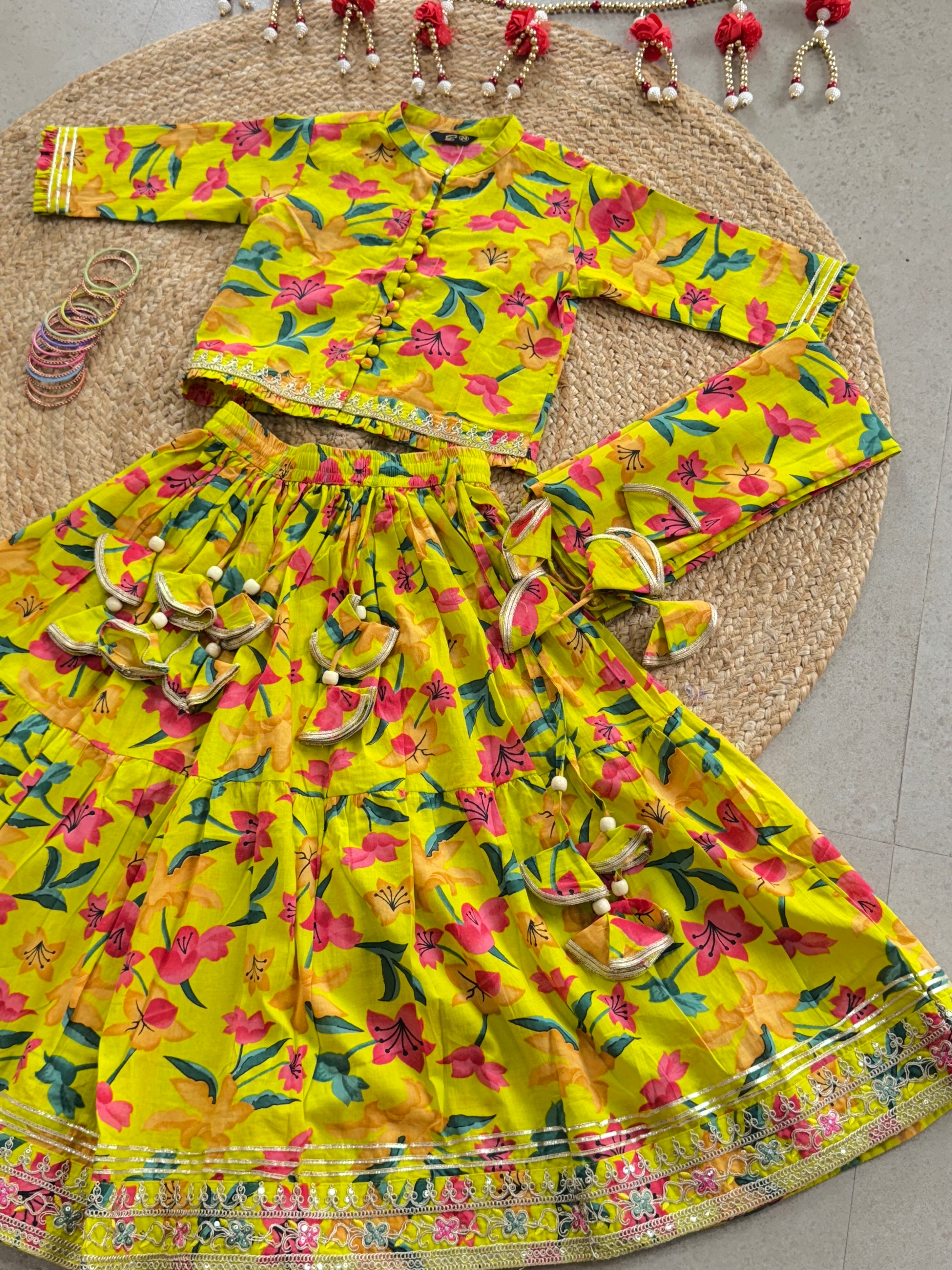LEHENGA CHOLI DUPATTA SET ( 5 to 11 years)