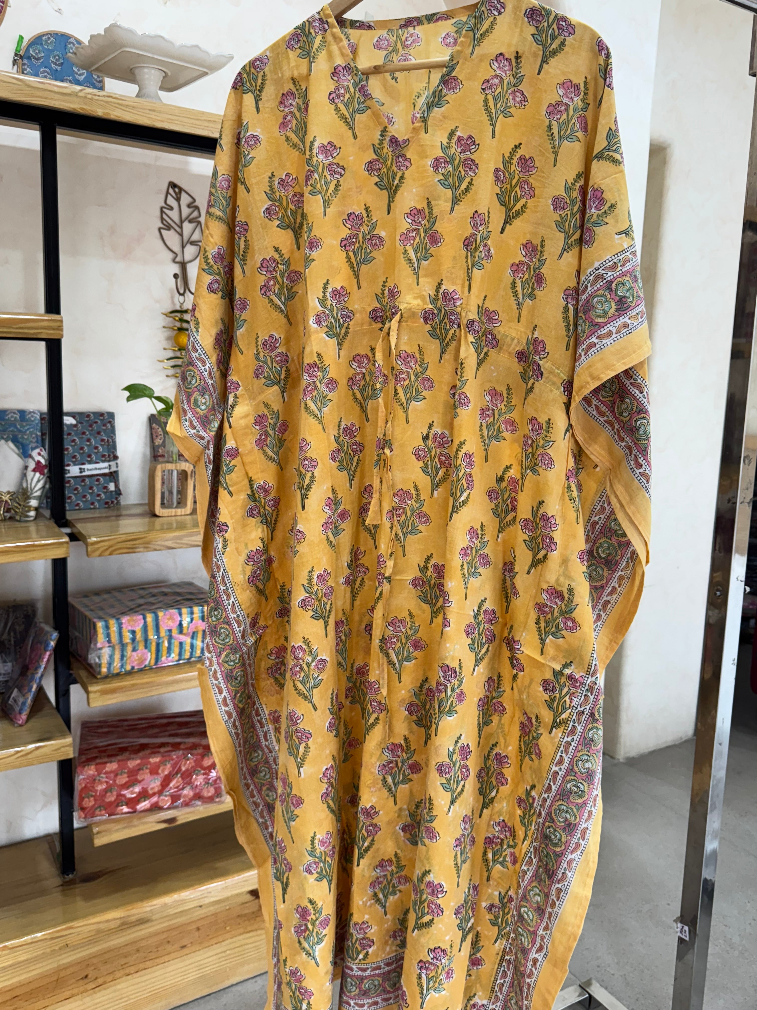 HANDBLOCK PRINTED LONG KAFTAN