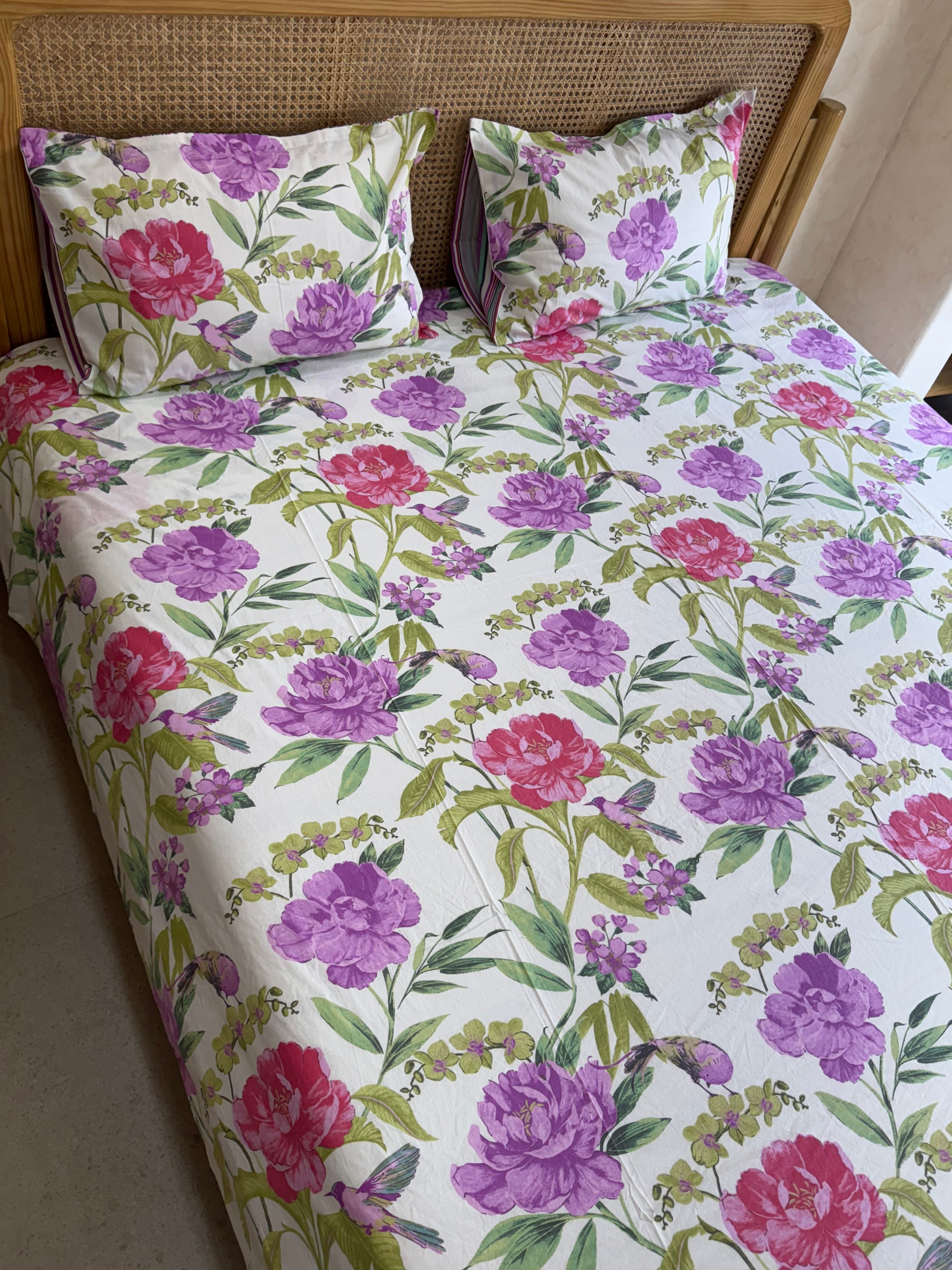 RANGMAHAL PURE COTTON BEDSHEET WITH TWO PILLOW CASES