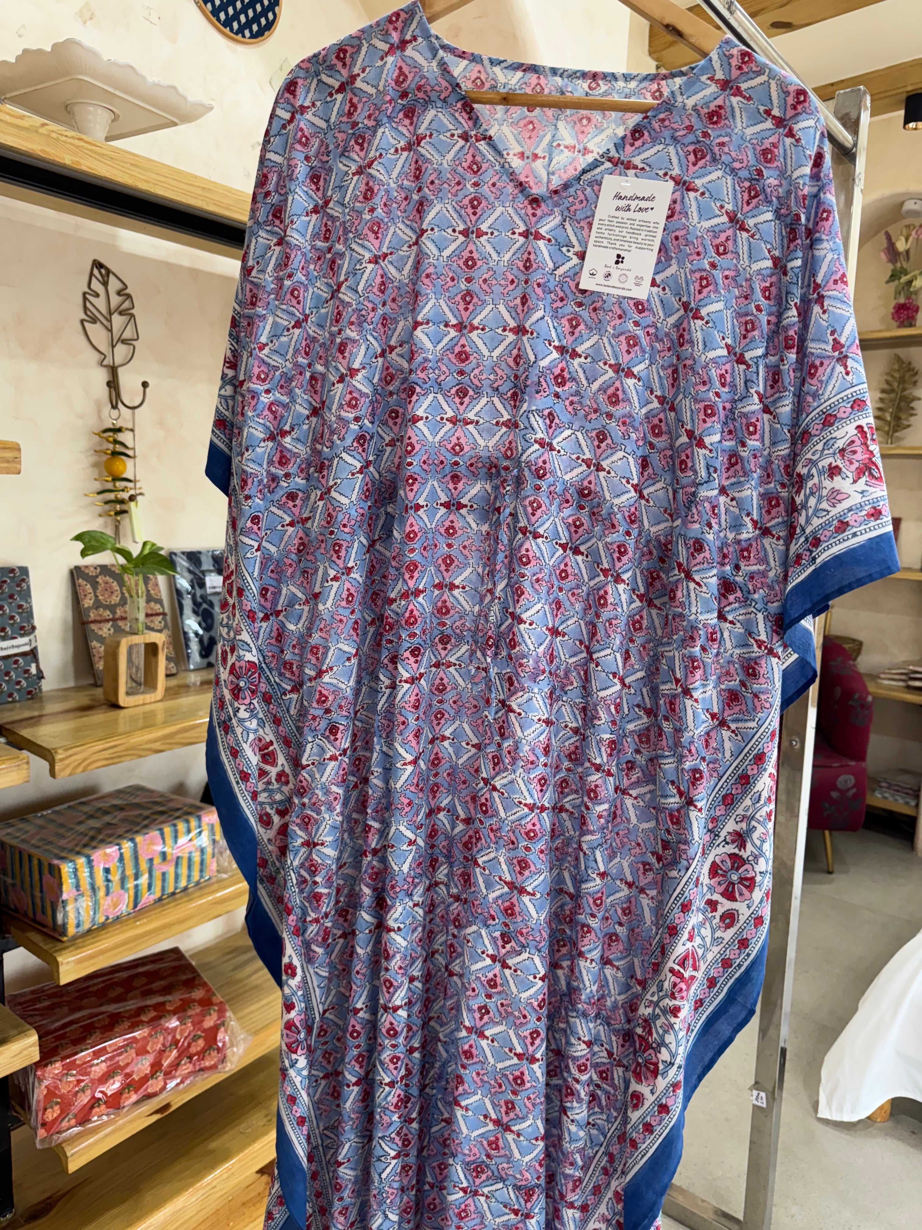 HANDBLOCK PRINTED LONG KAFTAN