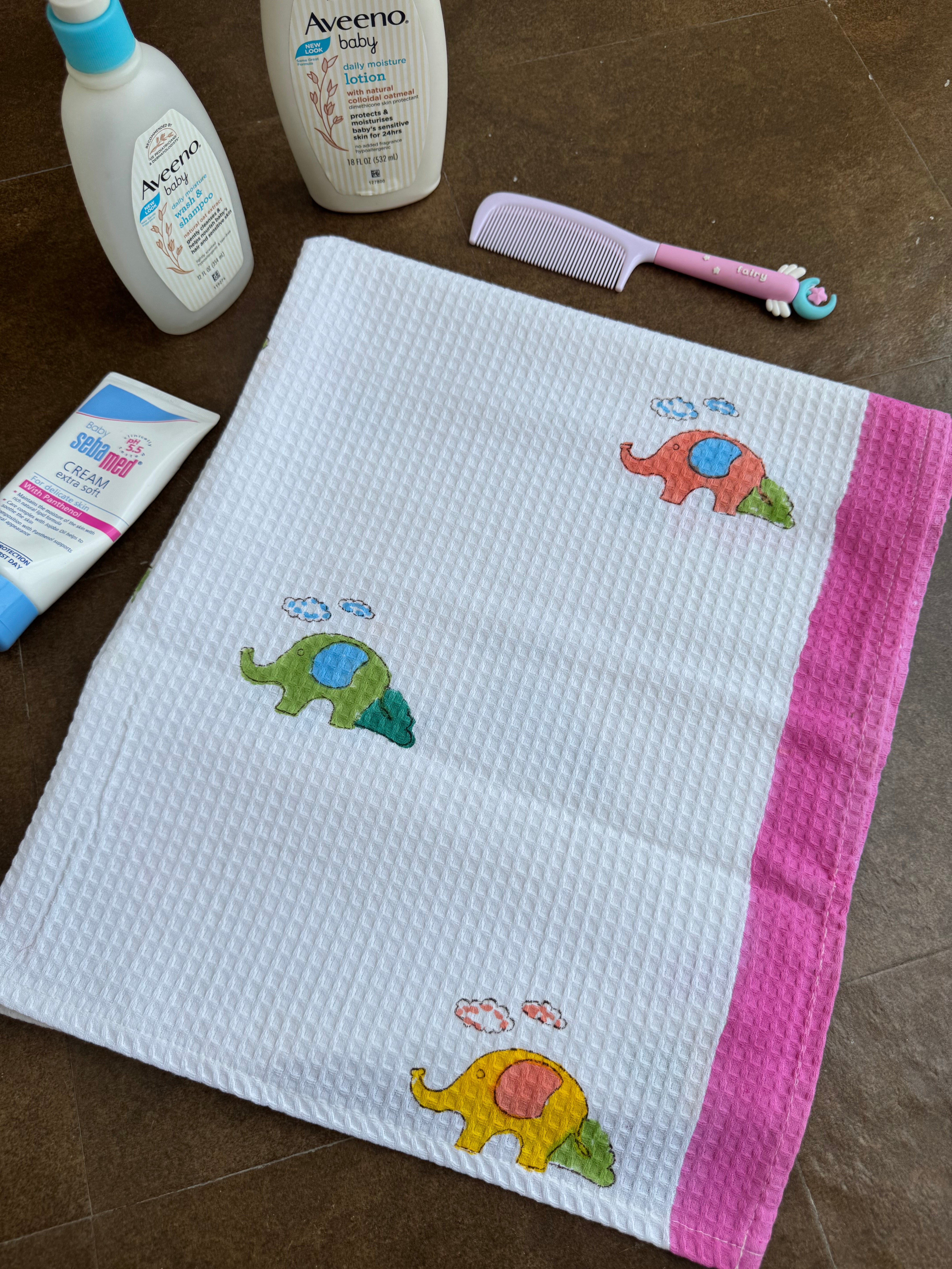 HAND BLOCK PRINTED KIDS BATH TOWEL