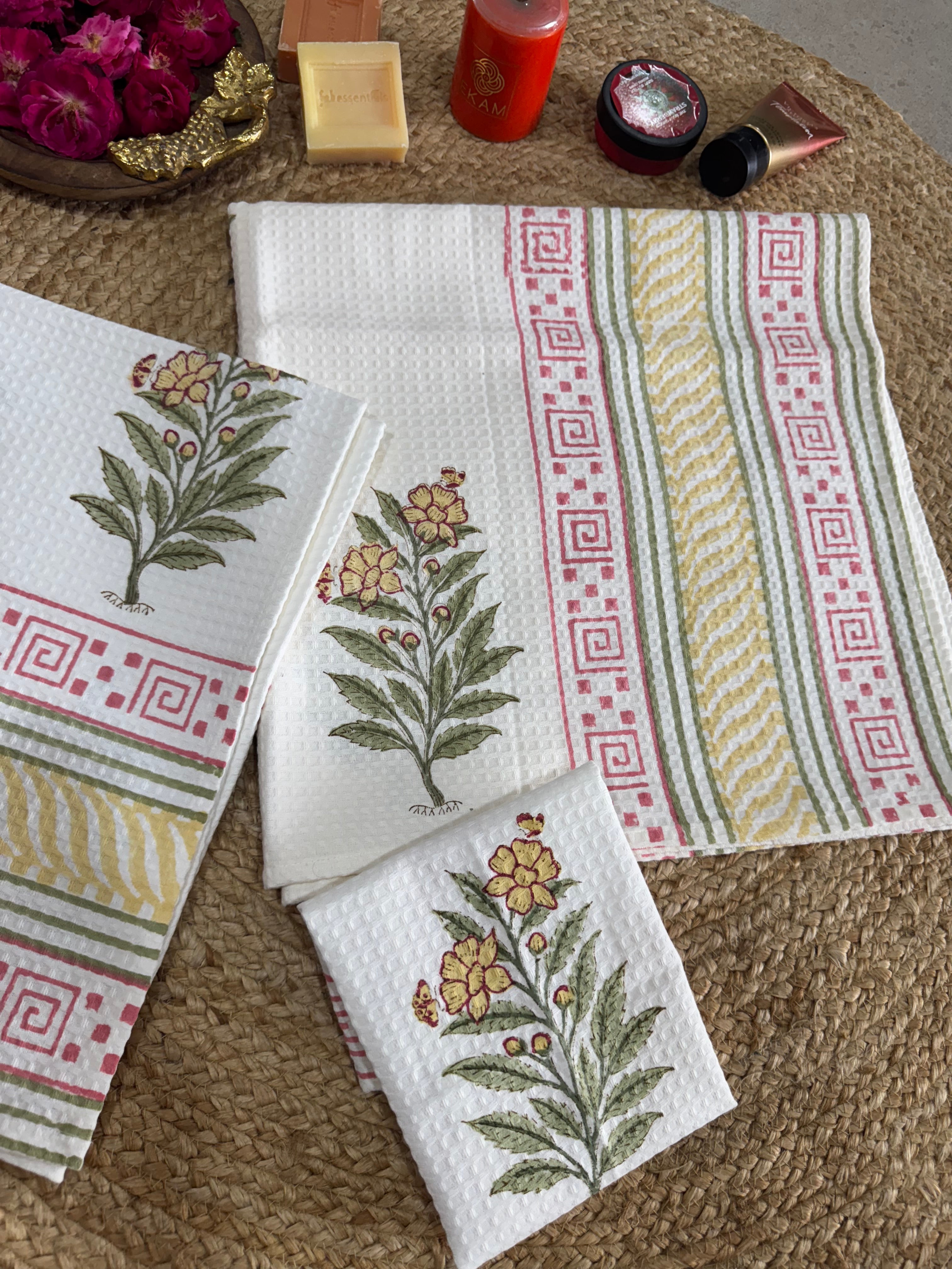 HANDBLOCK PRINTED BODY / HAND TOWEL / NAPKIN