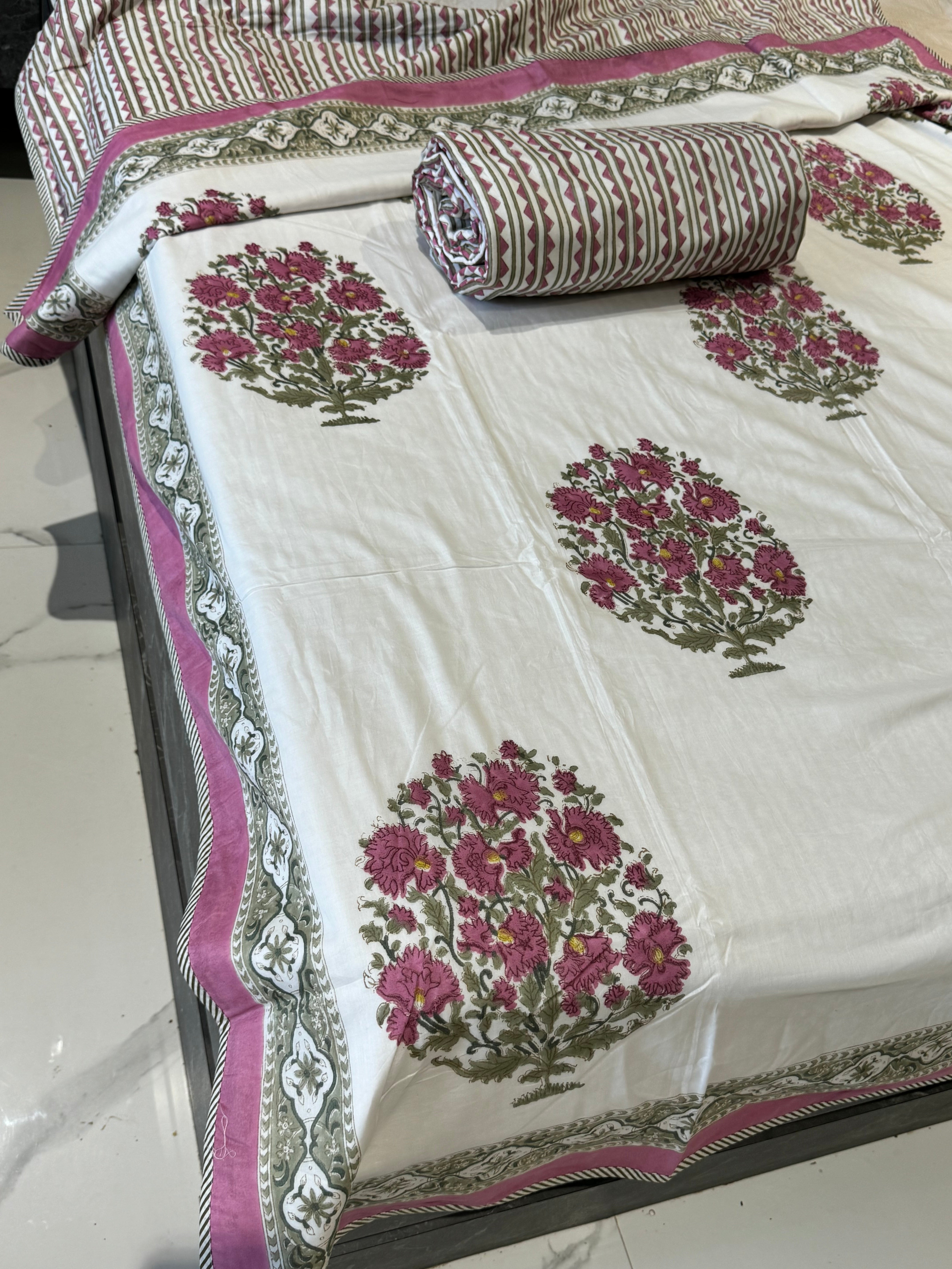 HANDBLOCK PRINTED REVERSIBLE MULMUL DOHAR