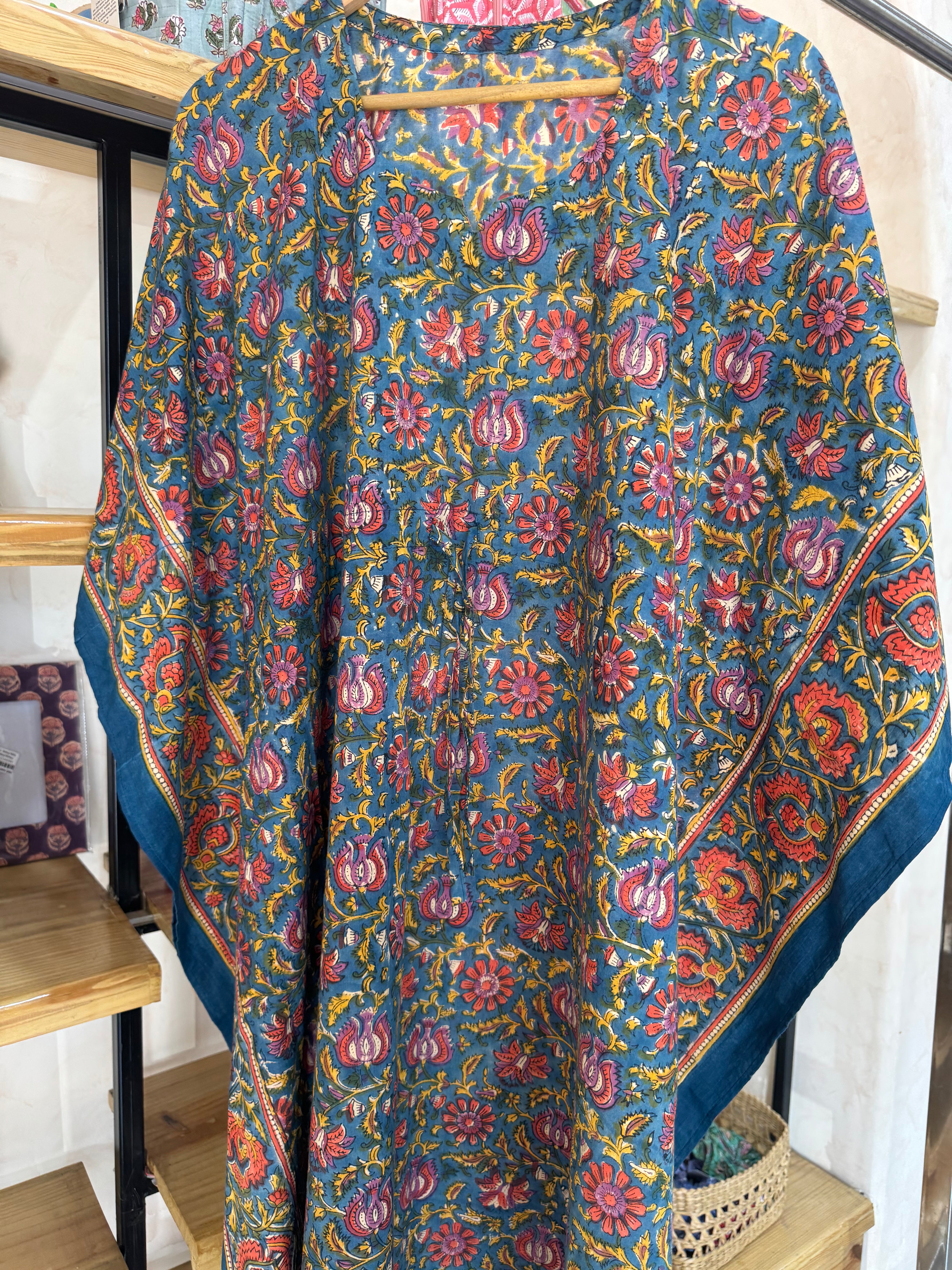 HANDBLOCK PRINTED LONG KAFTAN