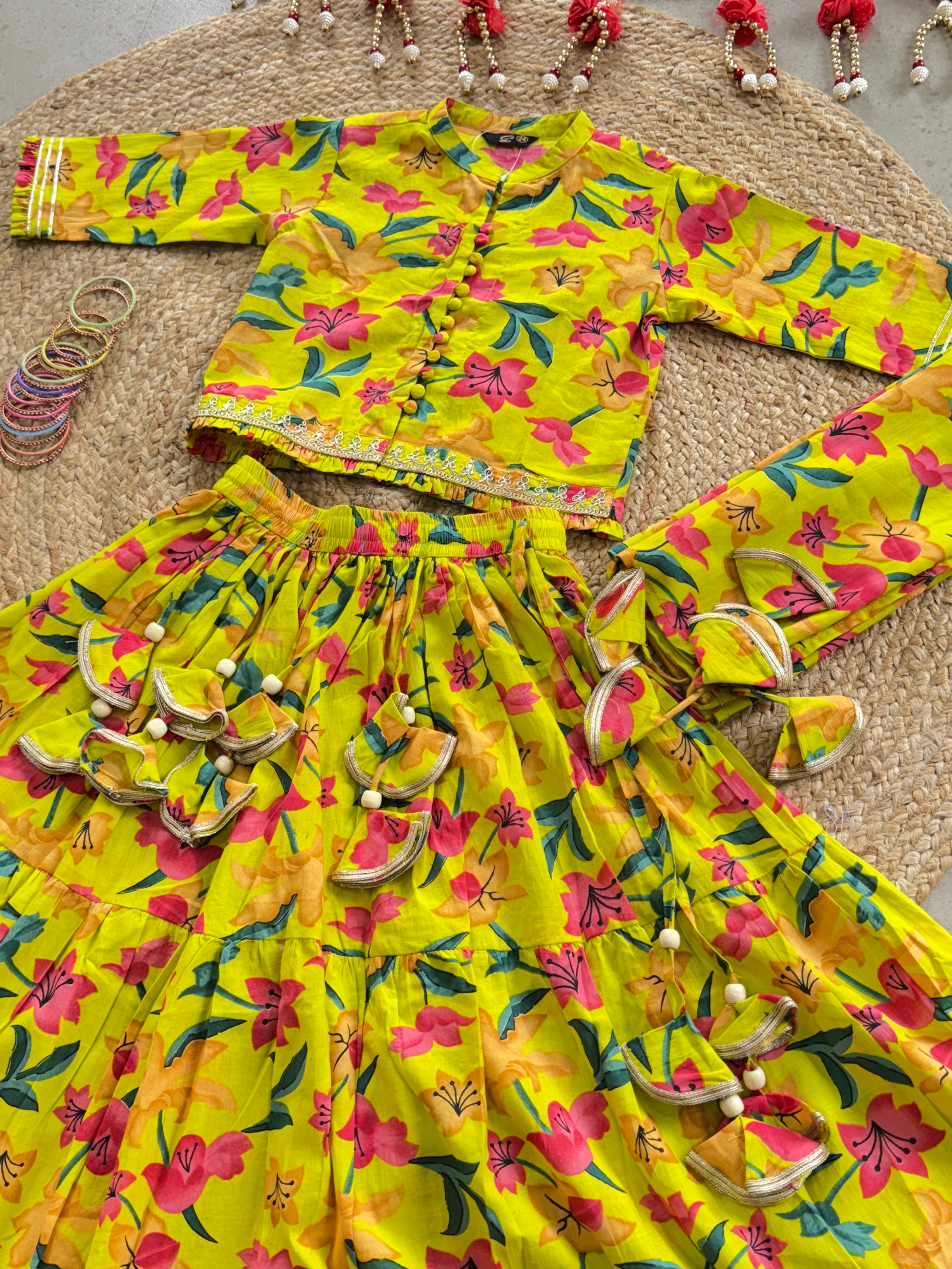LEHENGA CHOLI DUPATTA SET ( 5 to 11 years)