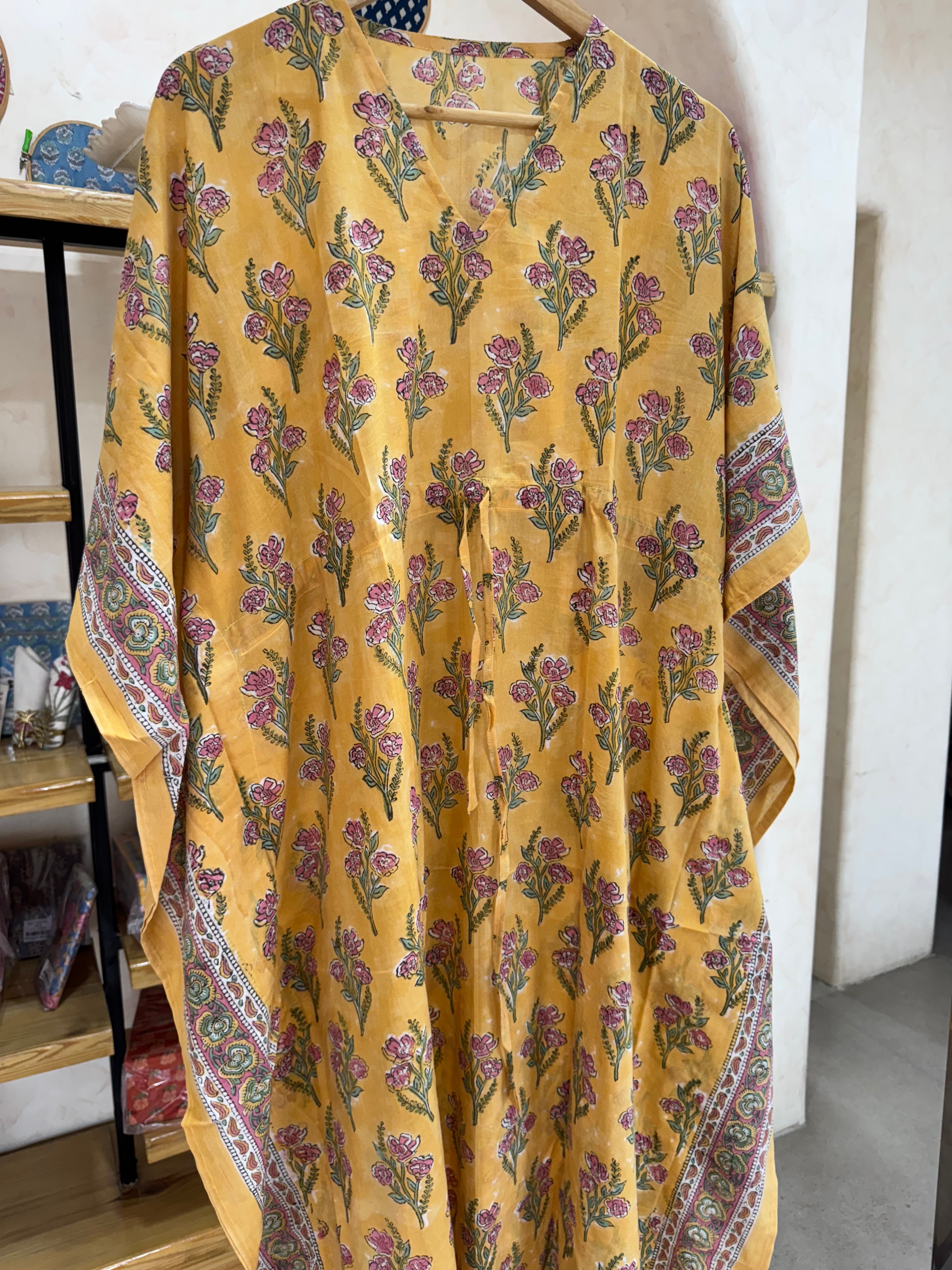 HANDBLOCK PRINTED LONG KAFTAN