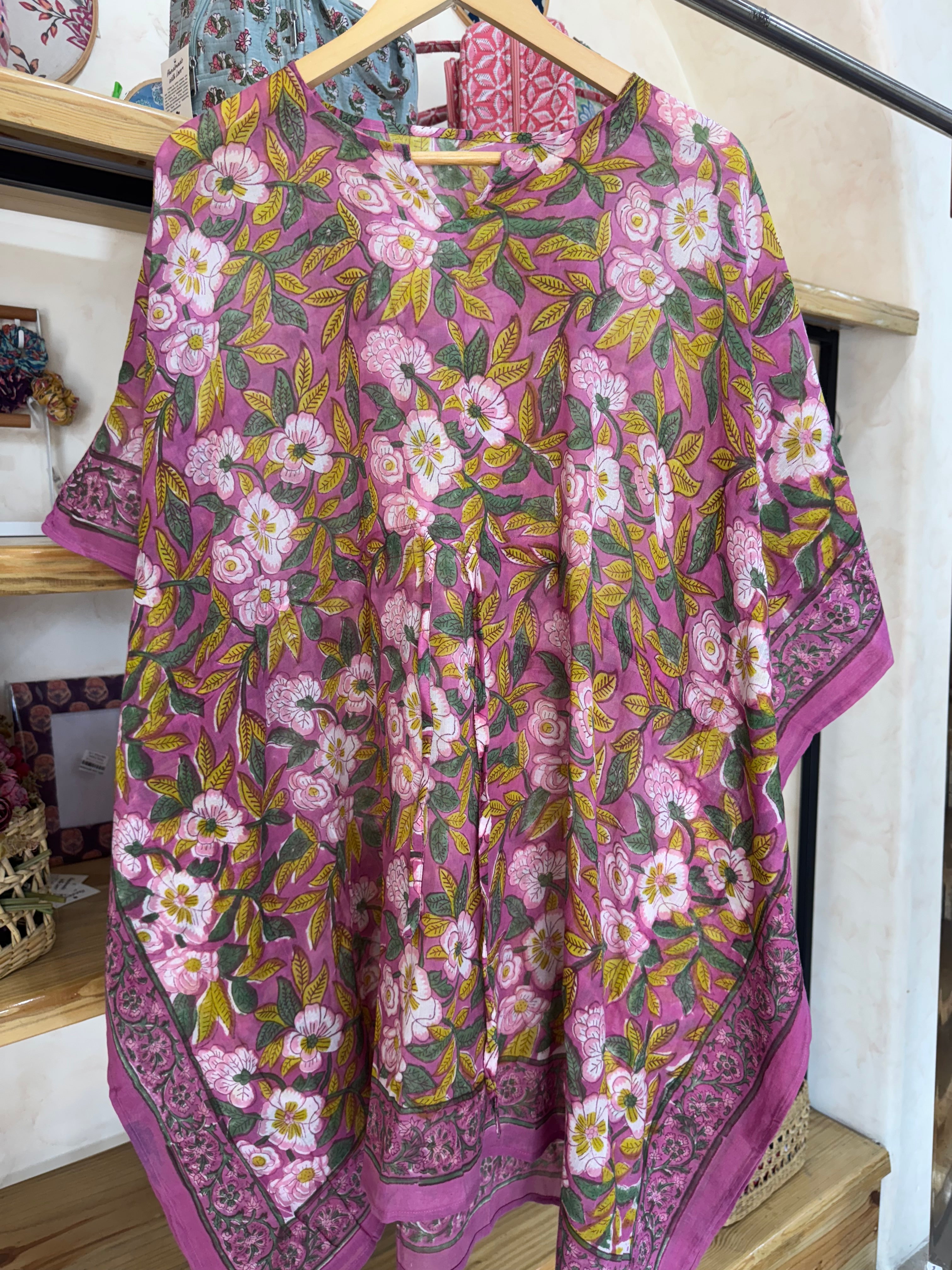 HANDBLOCK PRINTED SHORT KAFTAN