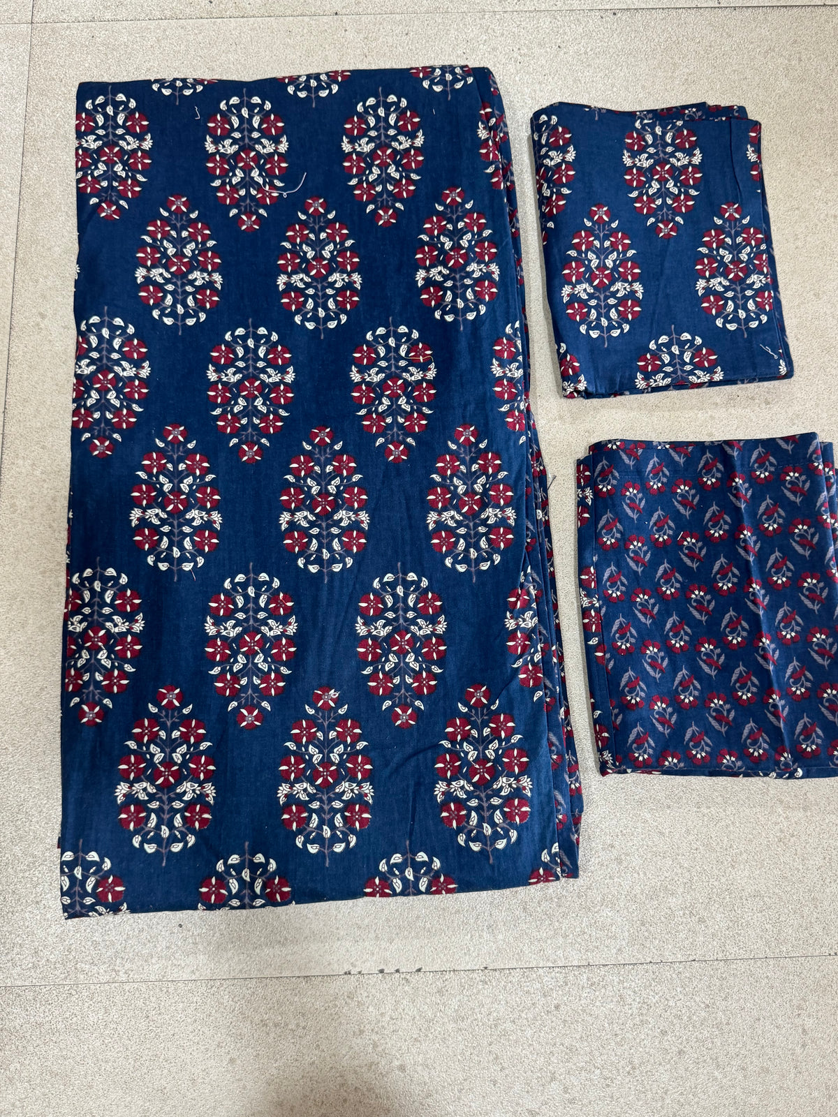 KANAK BEDSHEET WITH TWO PILLOW CASES - 108 by 108 inches
