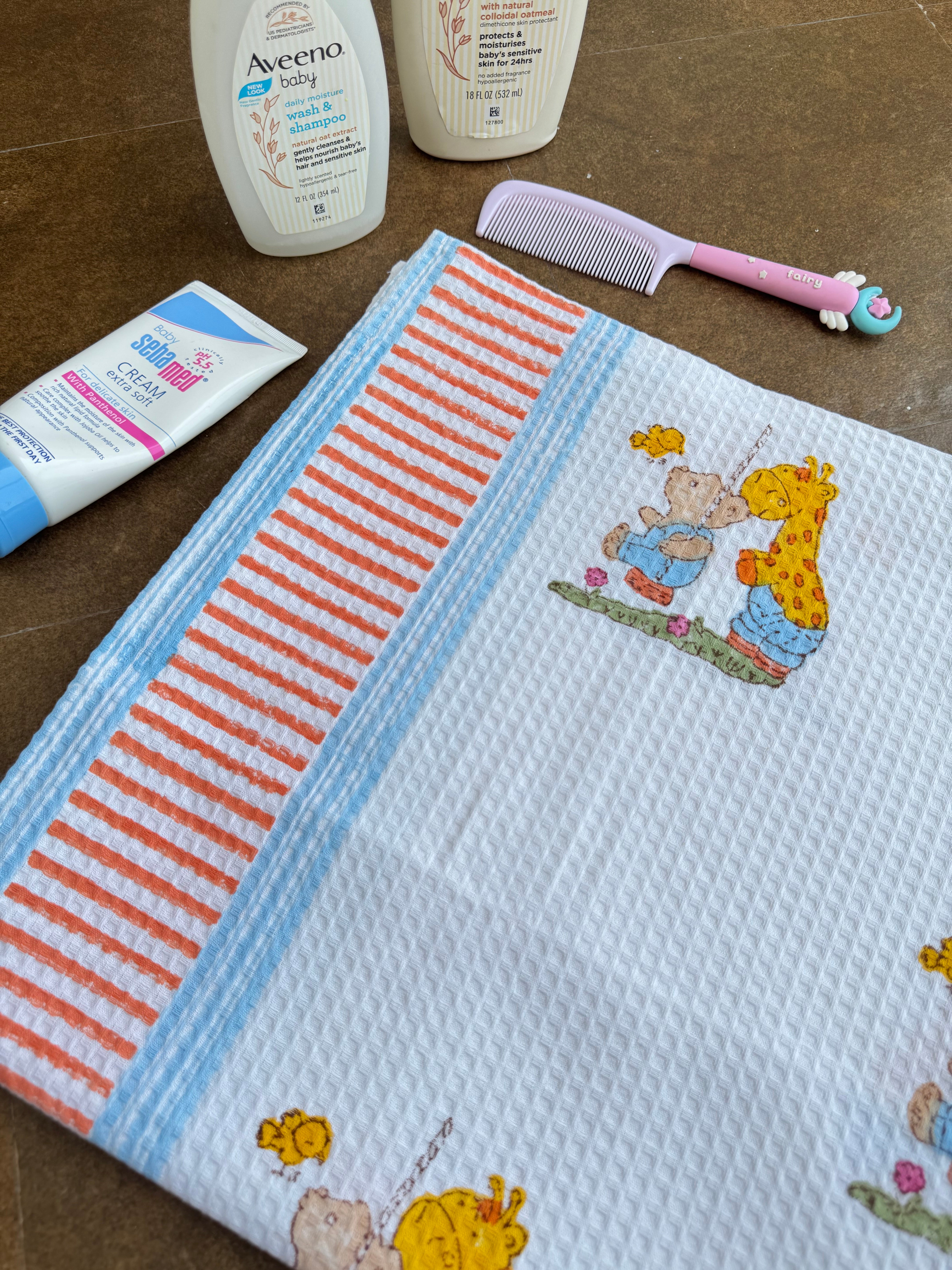 HAND BLOCK PRINTED KIDS BATH TOWEL