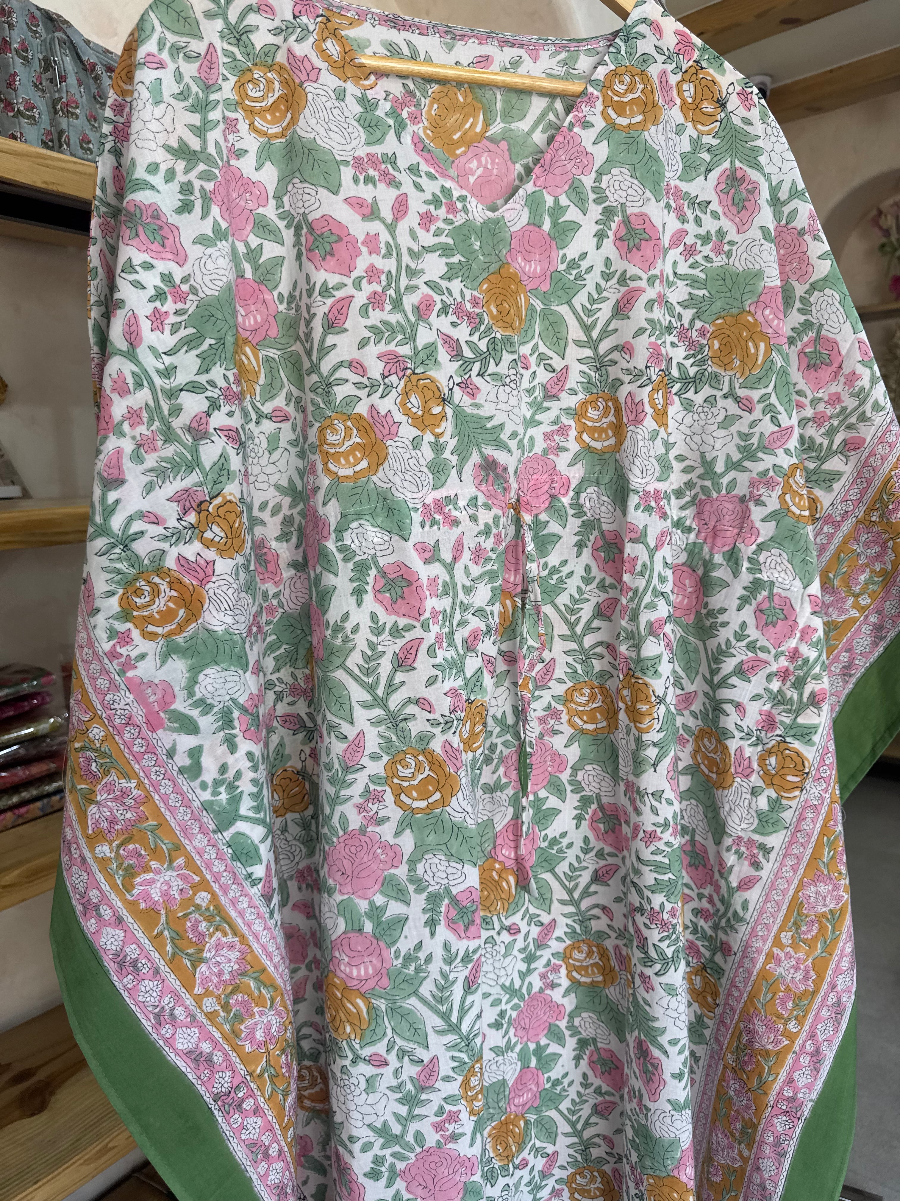 HANDBLOCK PRINTED LONG KAFTAN