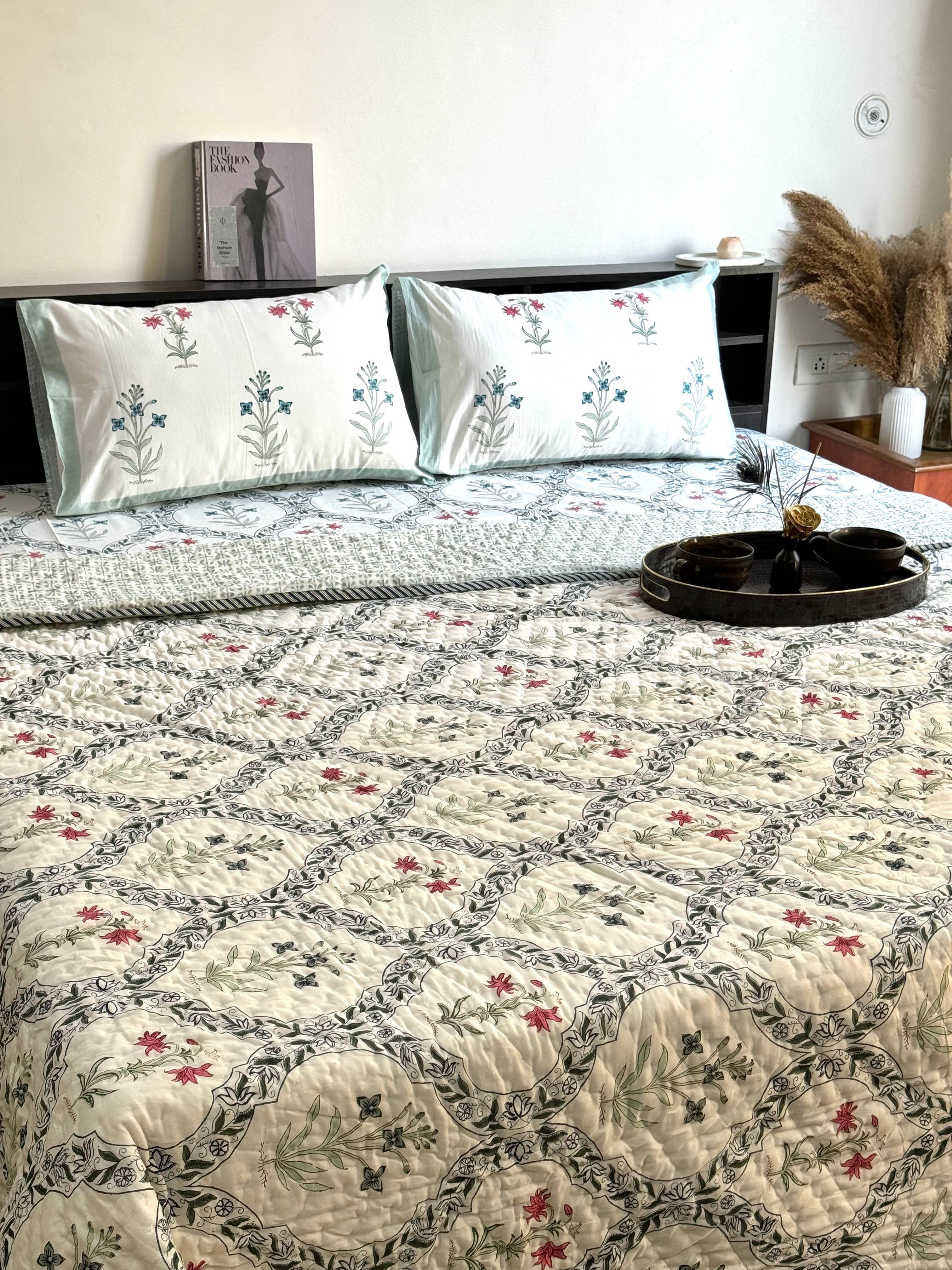 UMMED JAAL HANDBLOCK PRINTED BEDDING