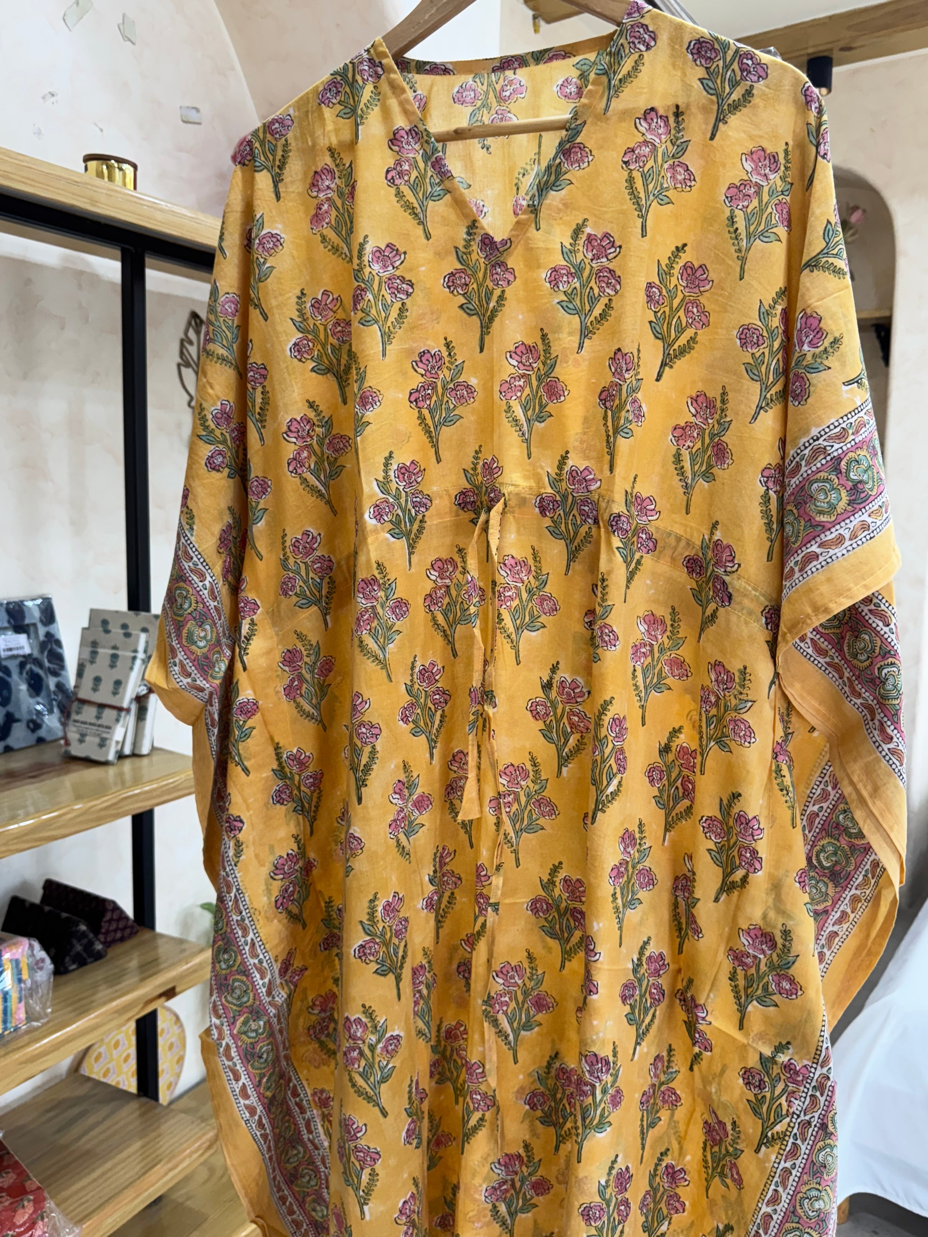 HANDBLOCK PRINTED LONG KAFTAN