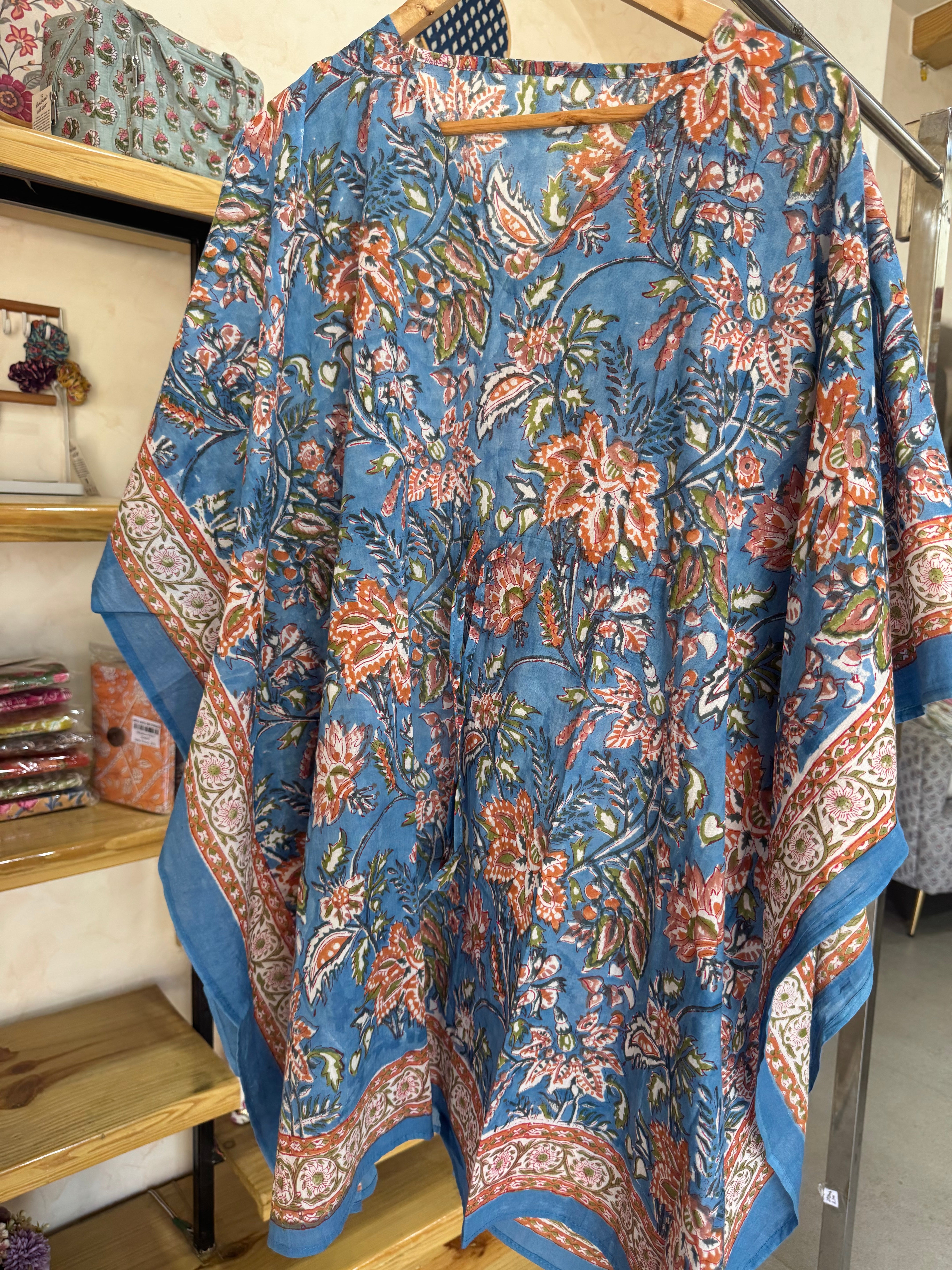 HANDBLOCK PRINTED SHORT KAFTAN