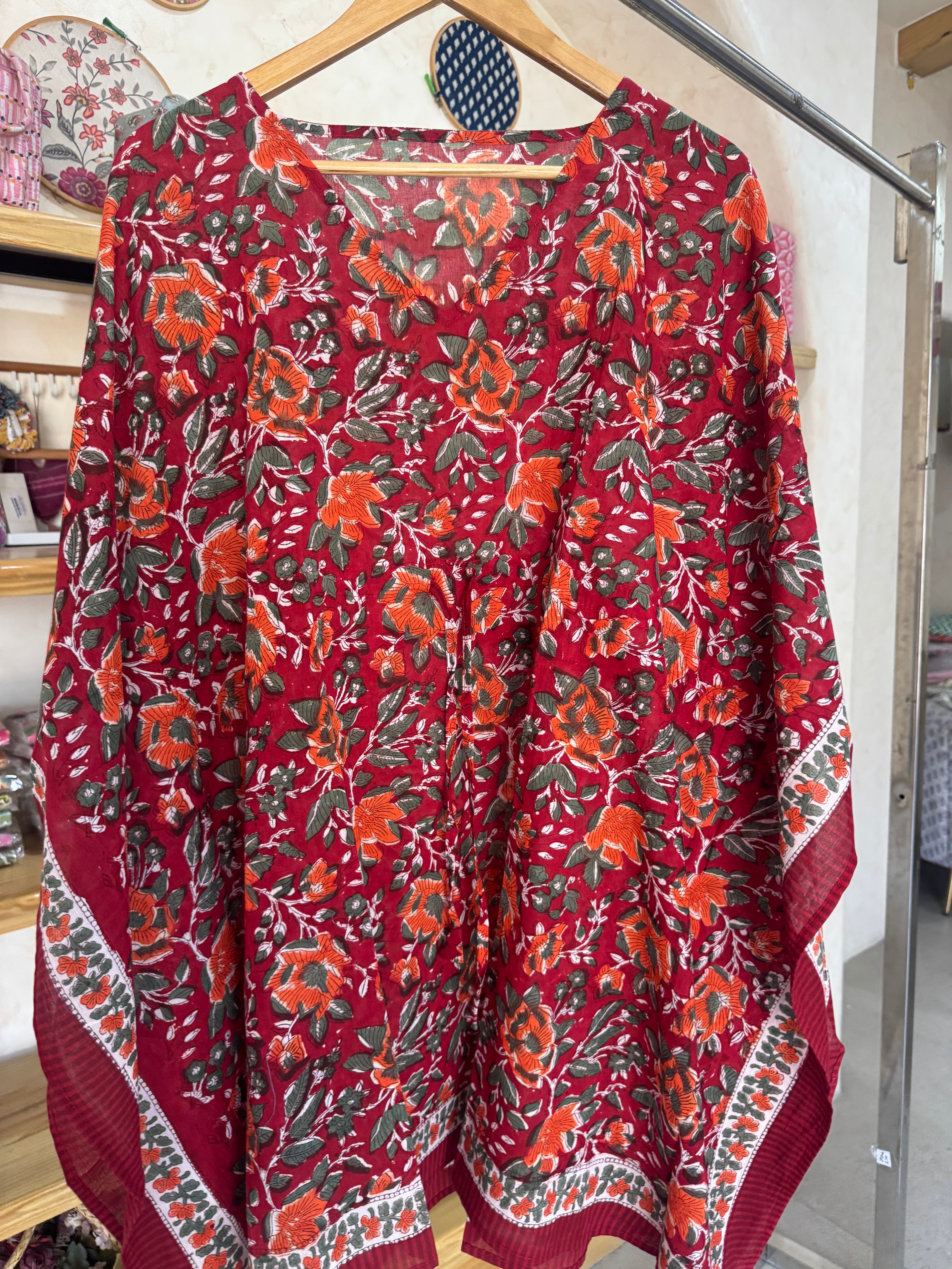 HANDBLOCK PRINTED SHORT KAFTAN