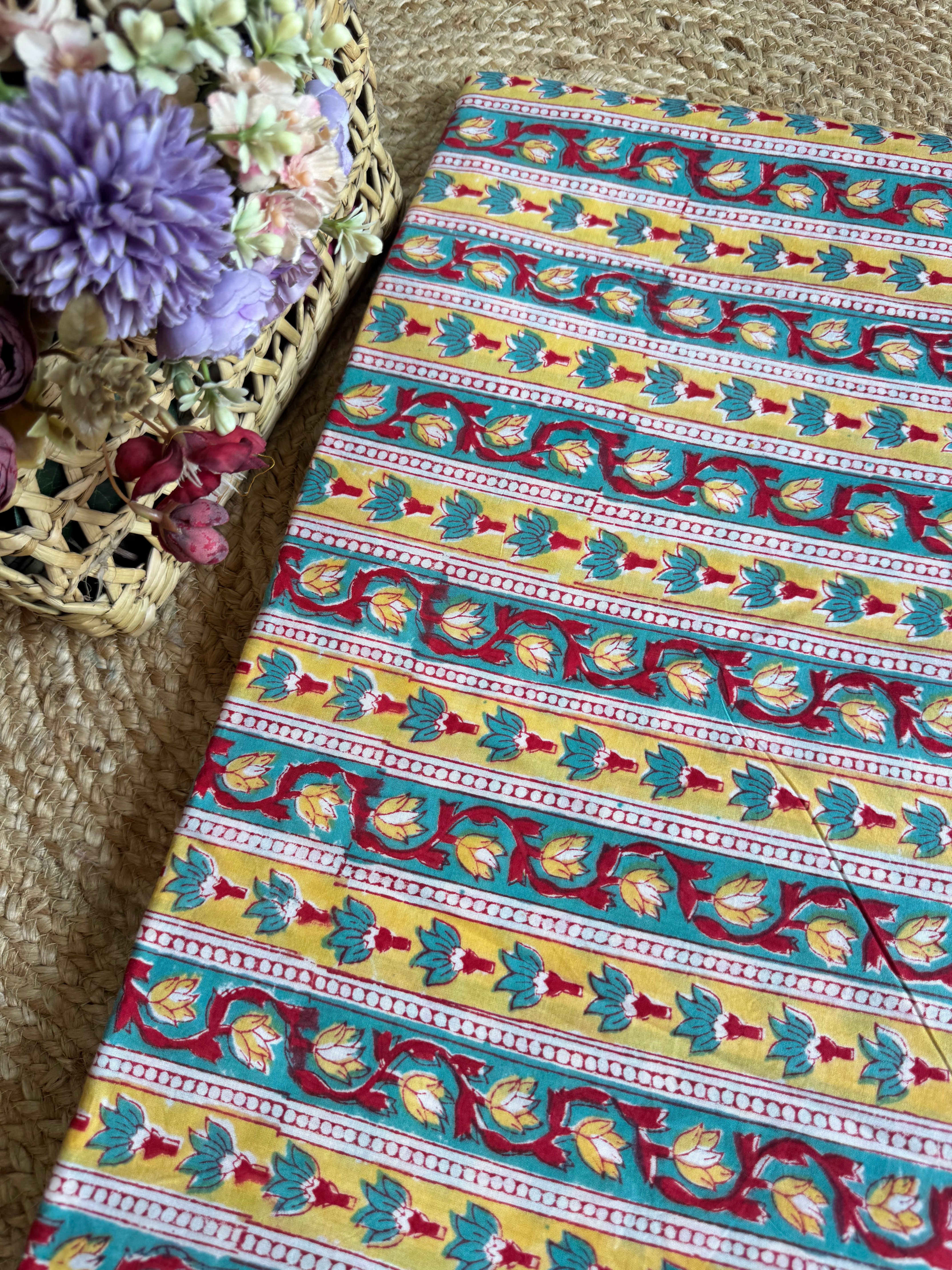 HAND BLOCK PRINTED COTTON FABRIC