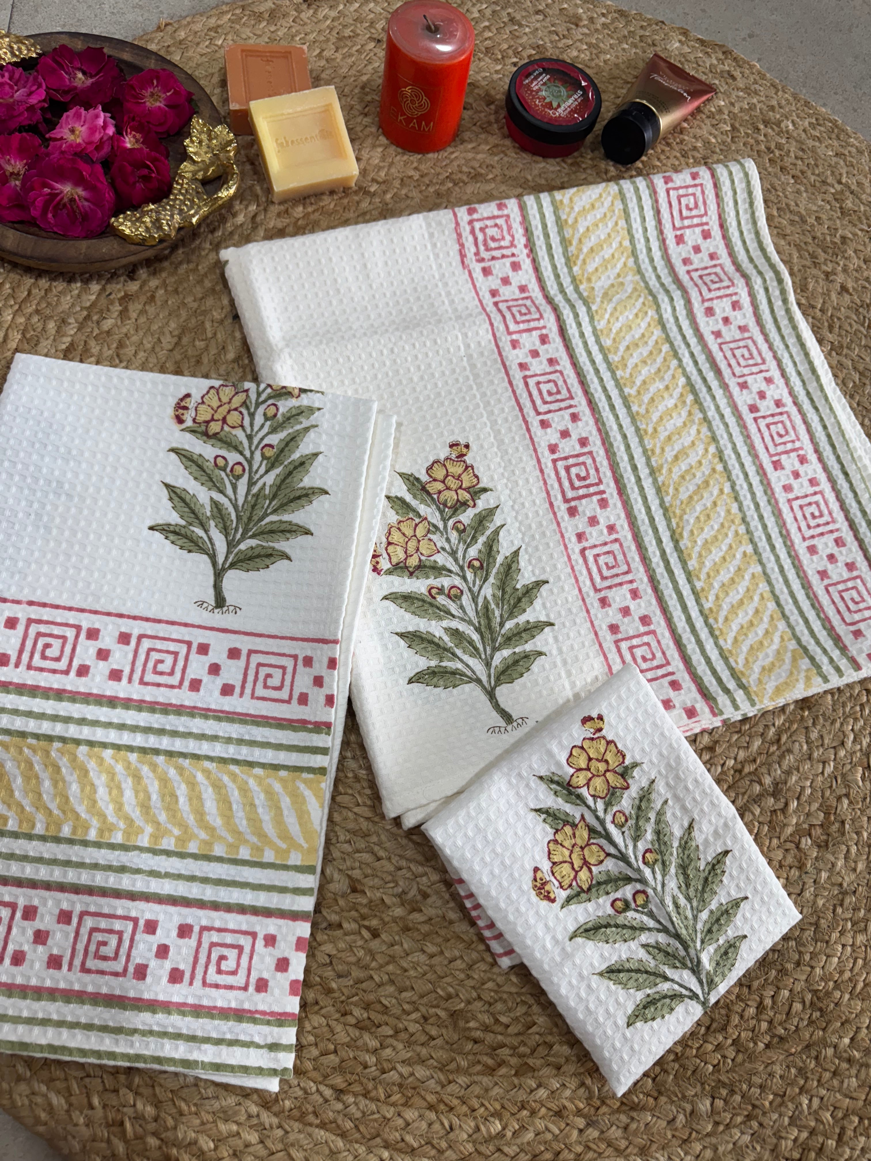 HANDBLOCK PRINTED BODY / HAND TOWEL / NAPKIN