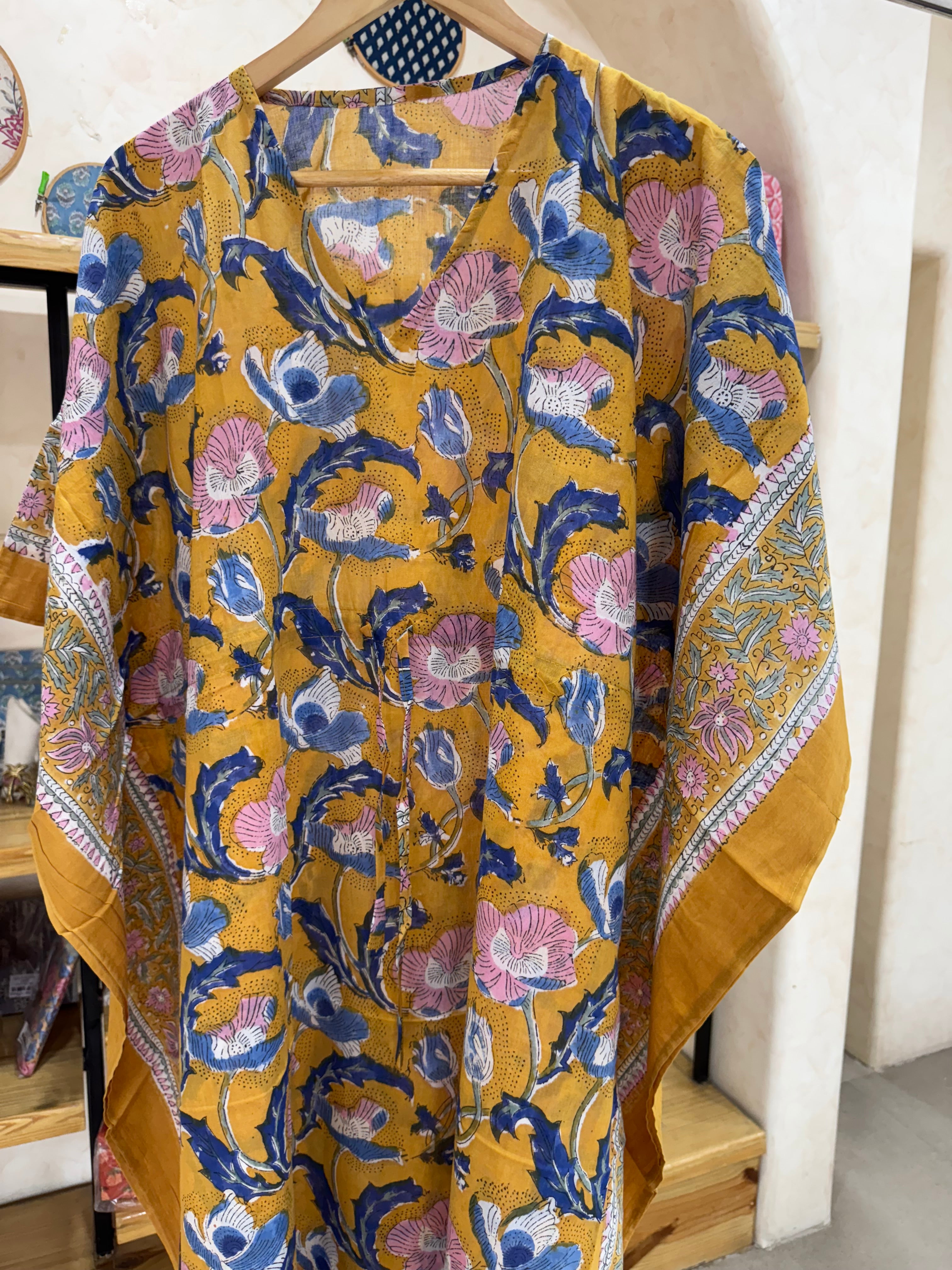 HANDBLOCK PRINTED LONG KAFTAN