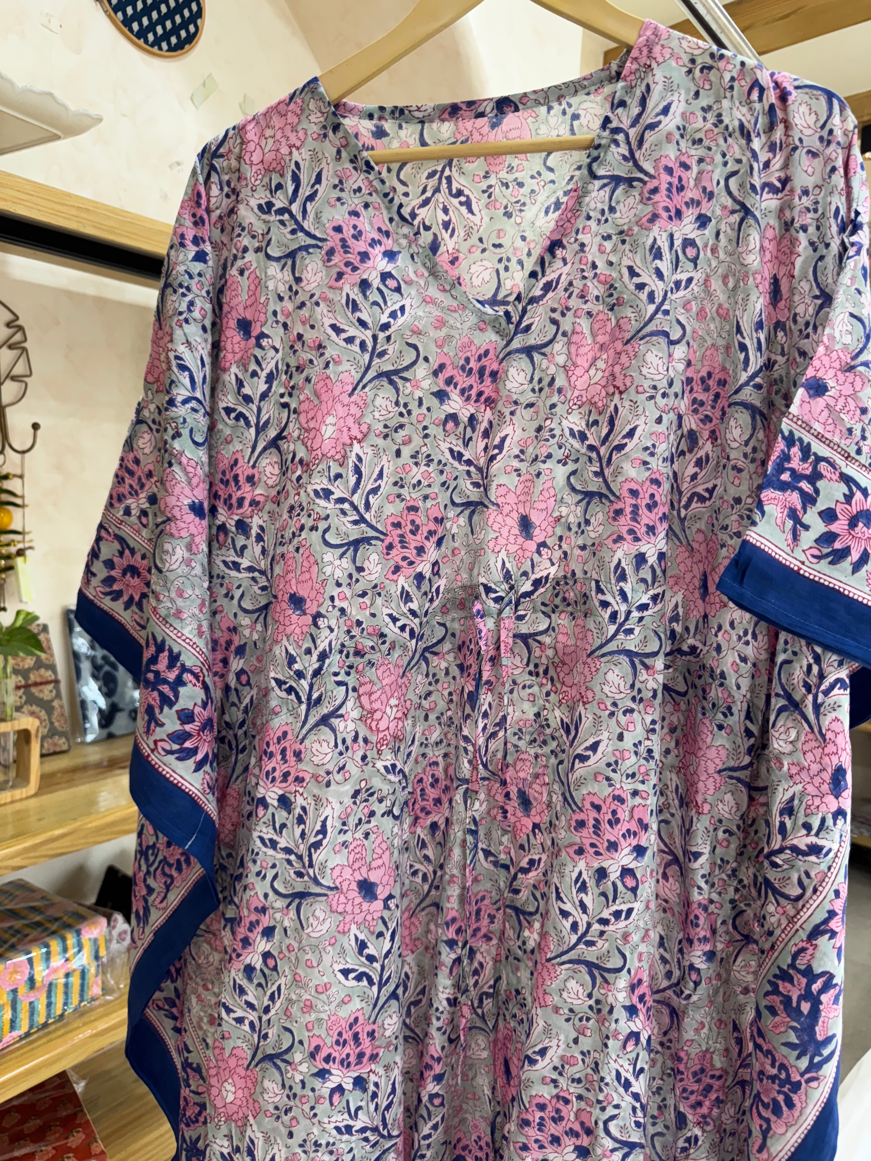 HANDBLOCK PRINTED LONG KAFTAN