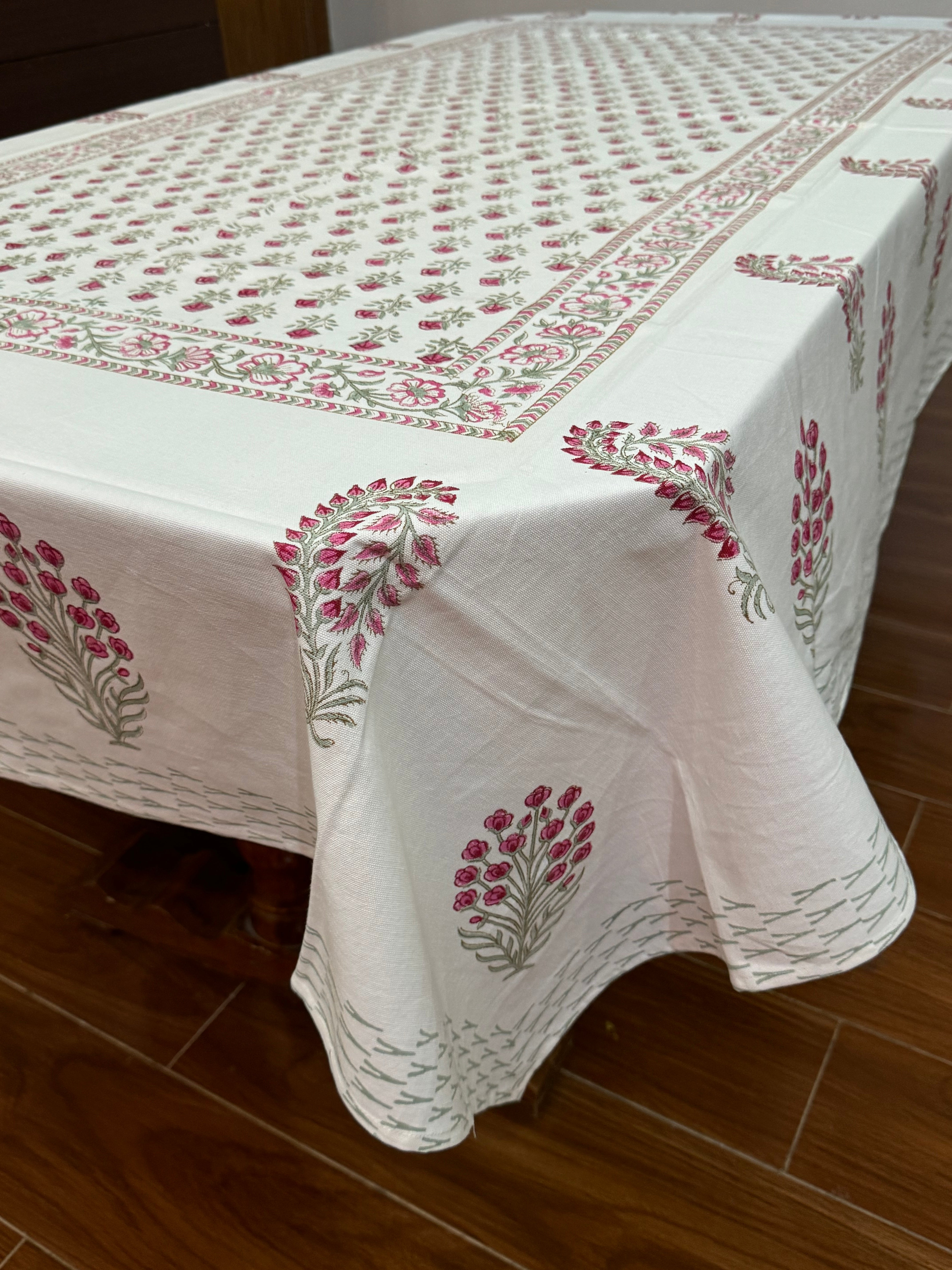 HANDBLOCK PRINTED SEATER TABLECLOTH