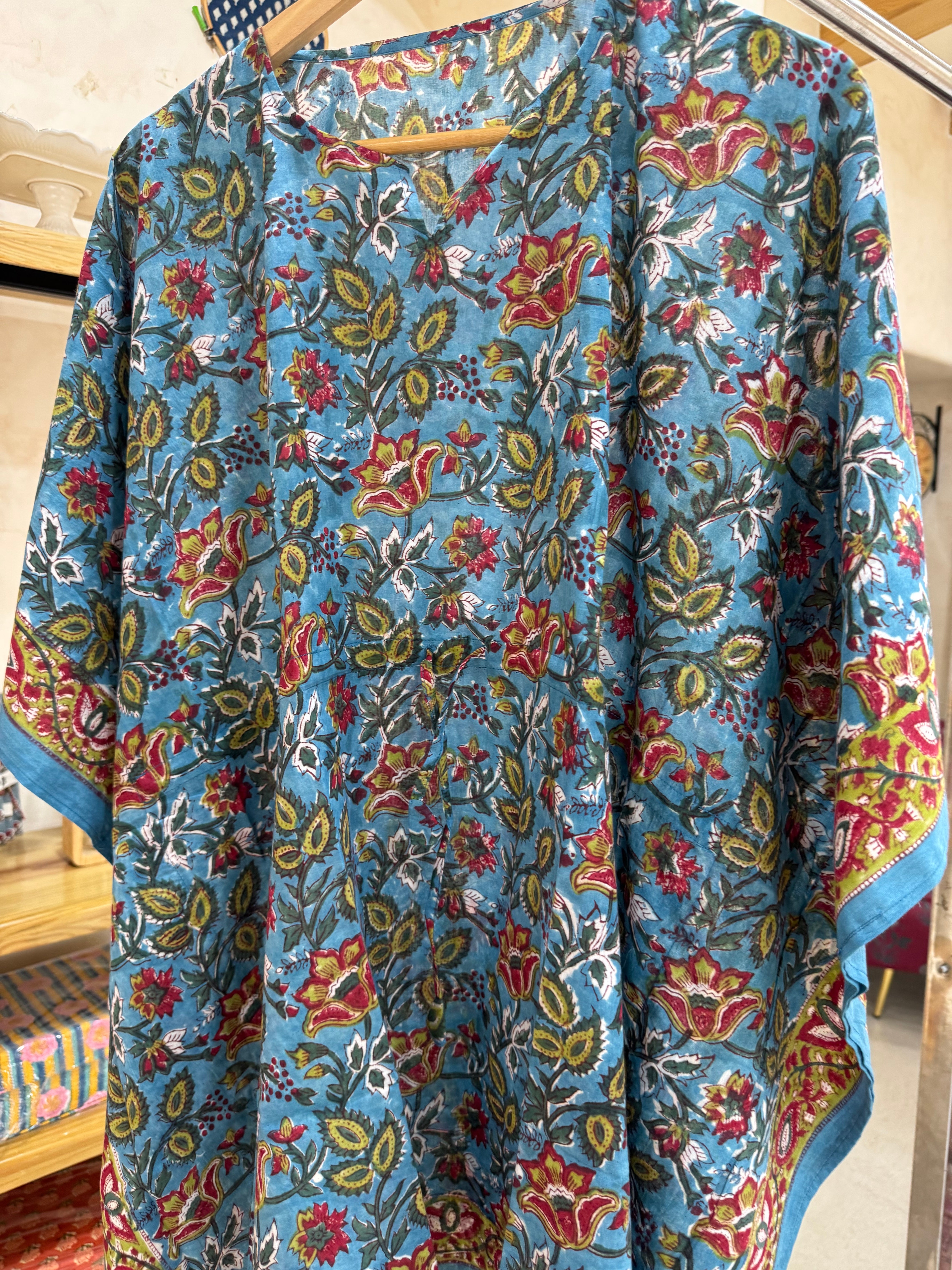 HANDBLOCK PRINTED SHORT KAFTAN