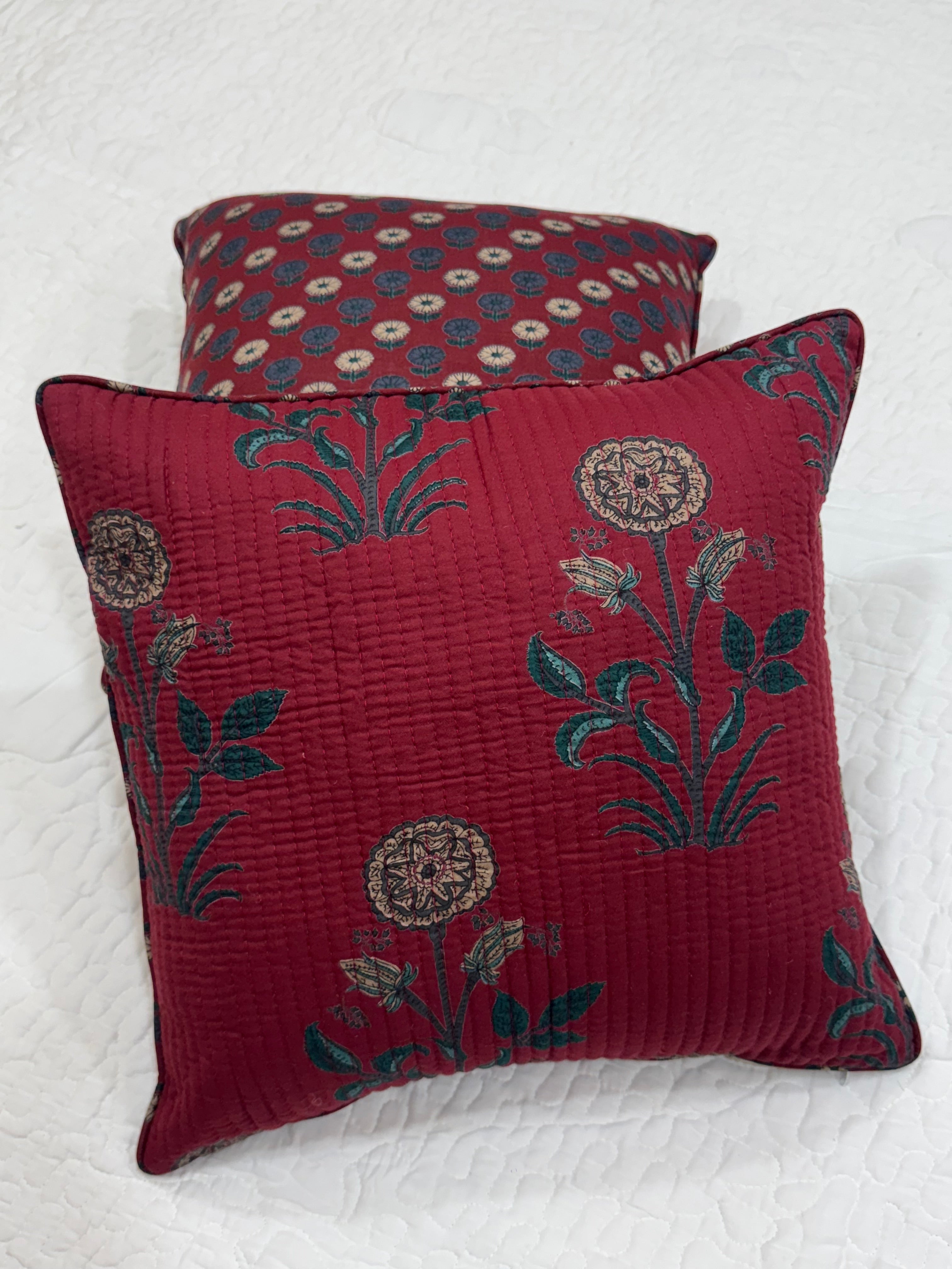 KANAK - SINGLE PIECE QUILTED 16 BY 16 INCHES CUSHION COVER
