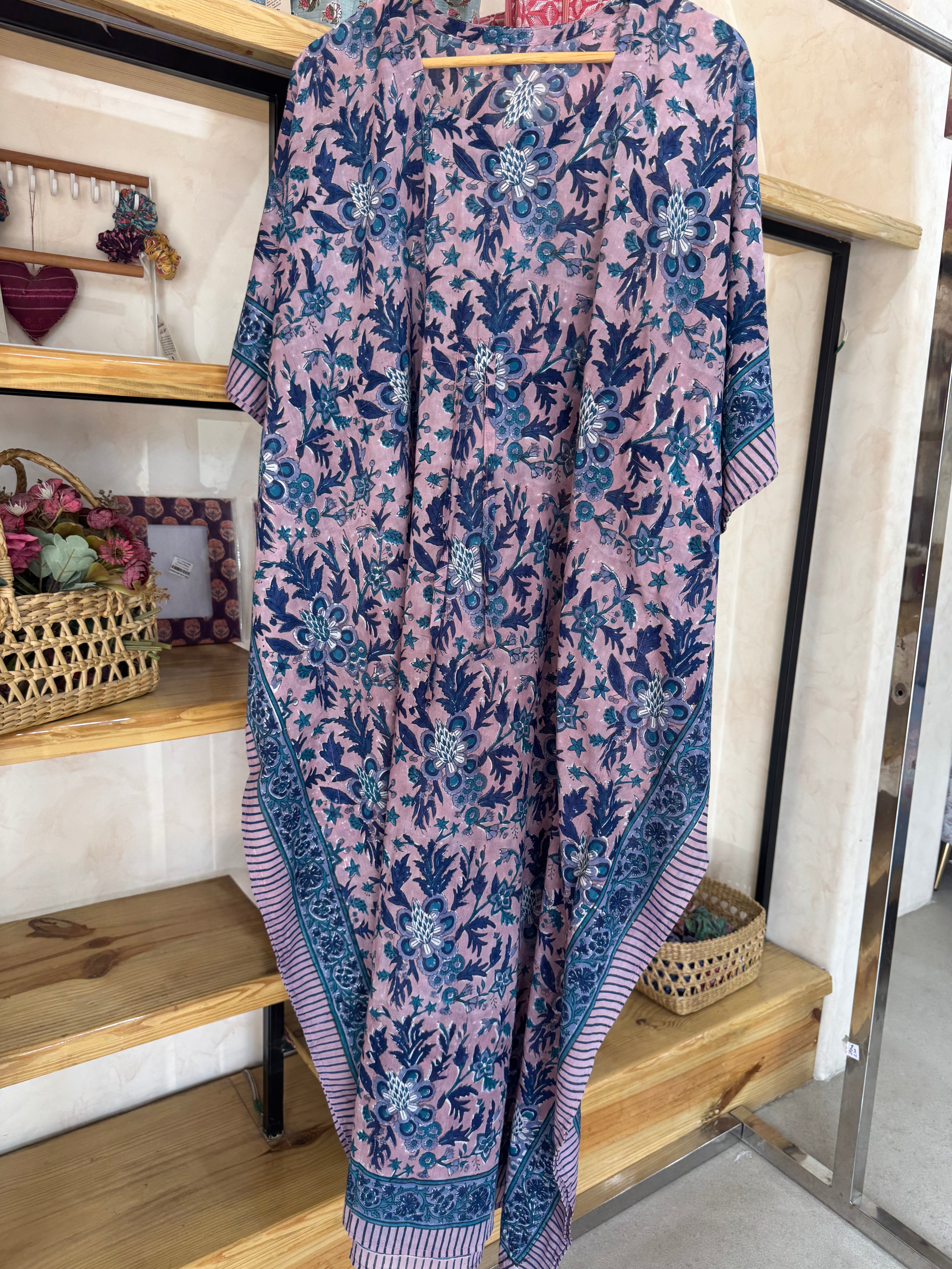 HANDBLOCK PRINTED LONG KAFTAN