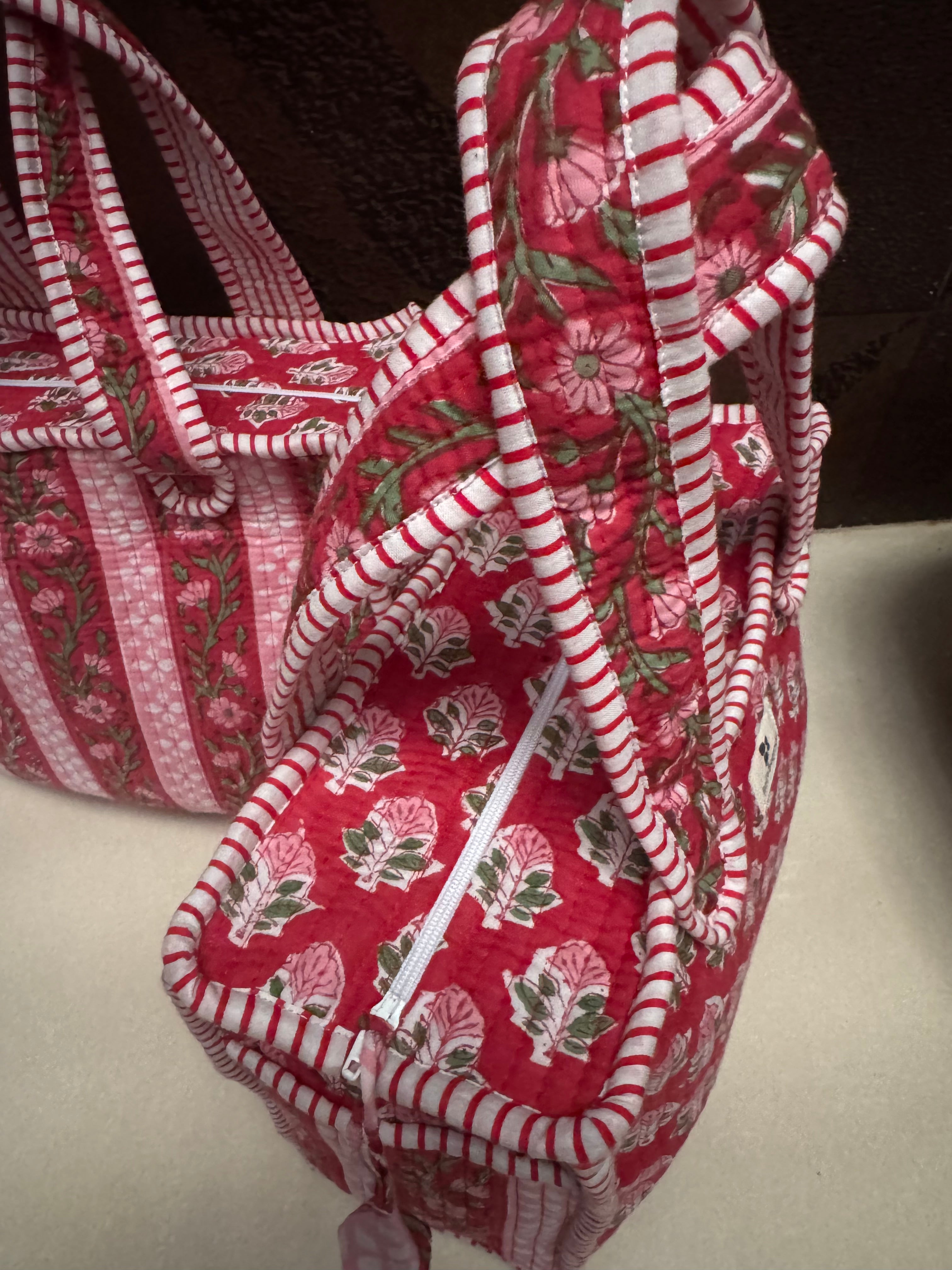 MINI TOTE BAG WITH ZIP (TWO SIDED PRINT)