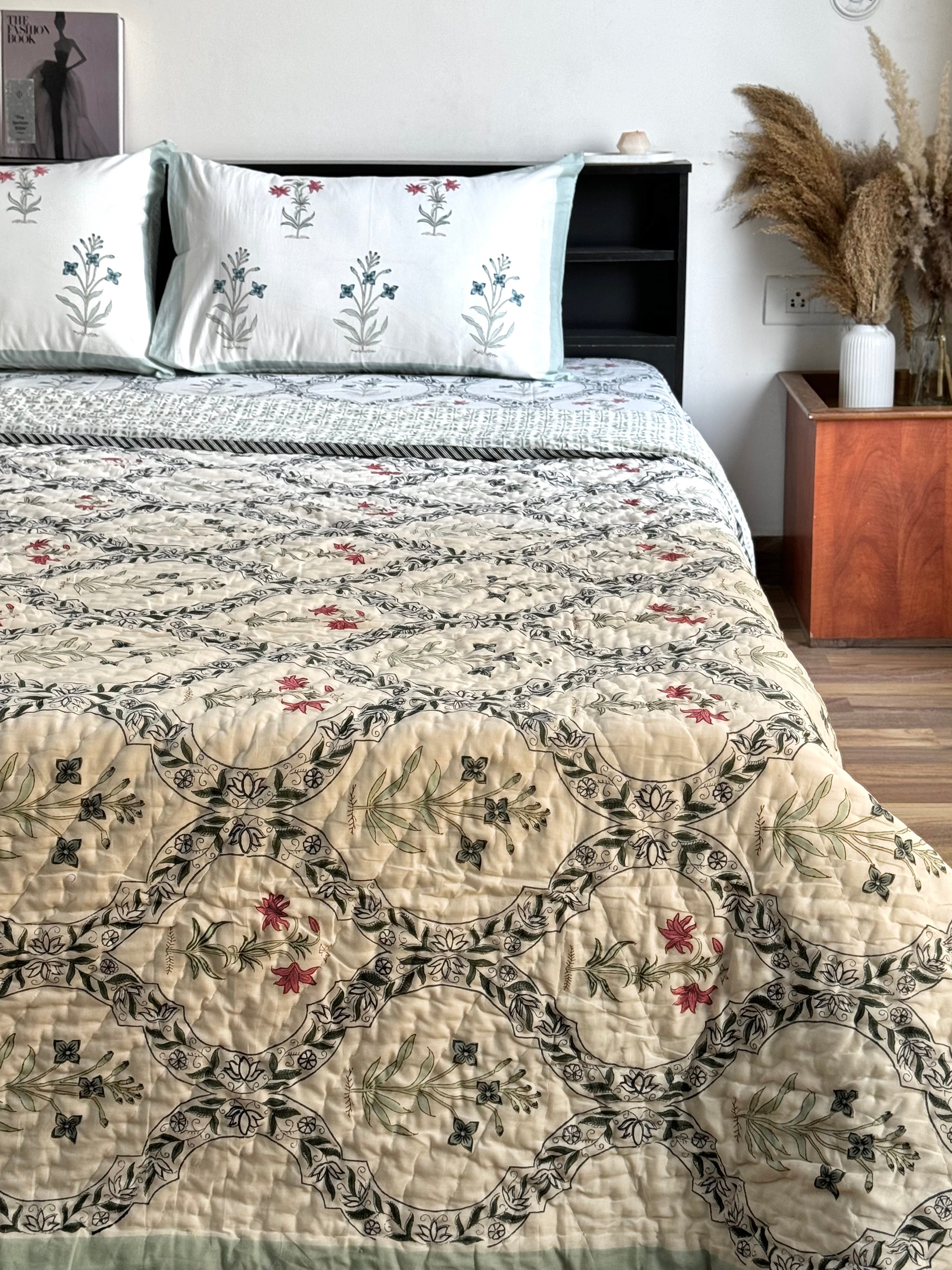 UMMED JAAL HANDBLOCK PRINTED BEDDING