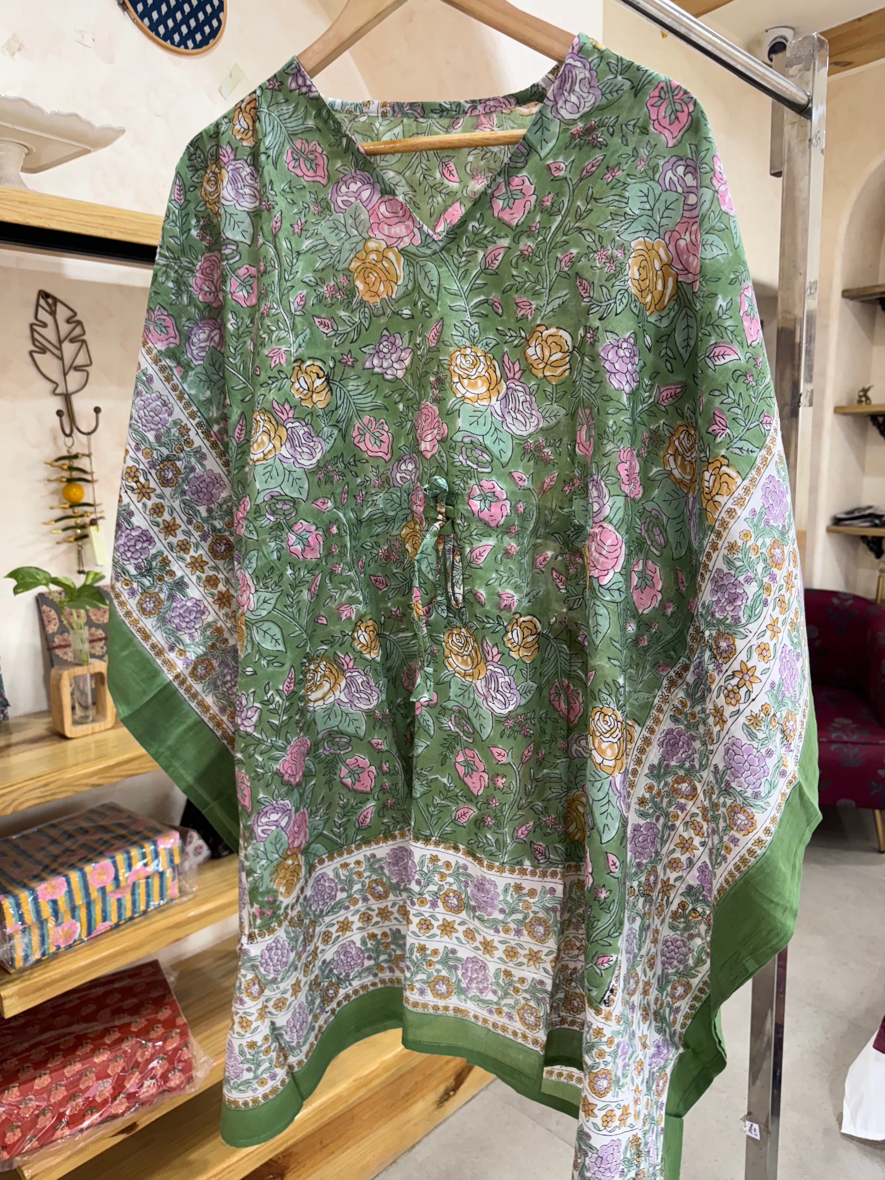 HANDBLOCK PRINTED SHORT KAFTAN
