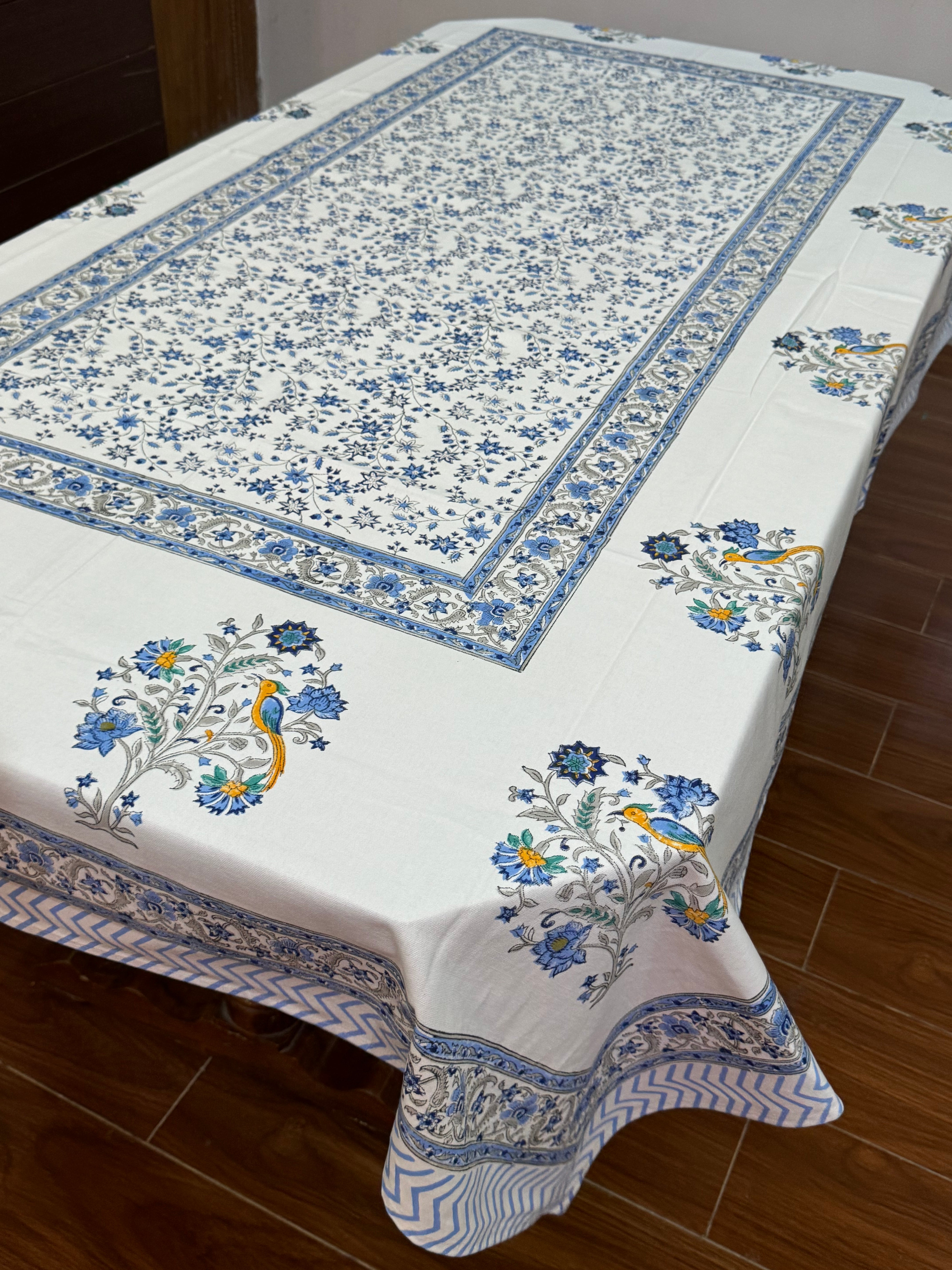 HANDBLOCK PRINTED SEATER TABLECLOTH