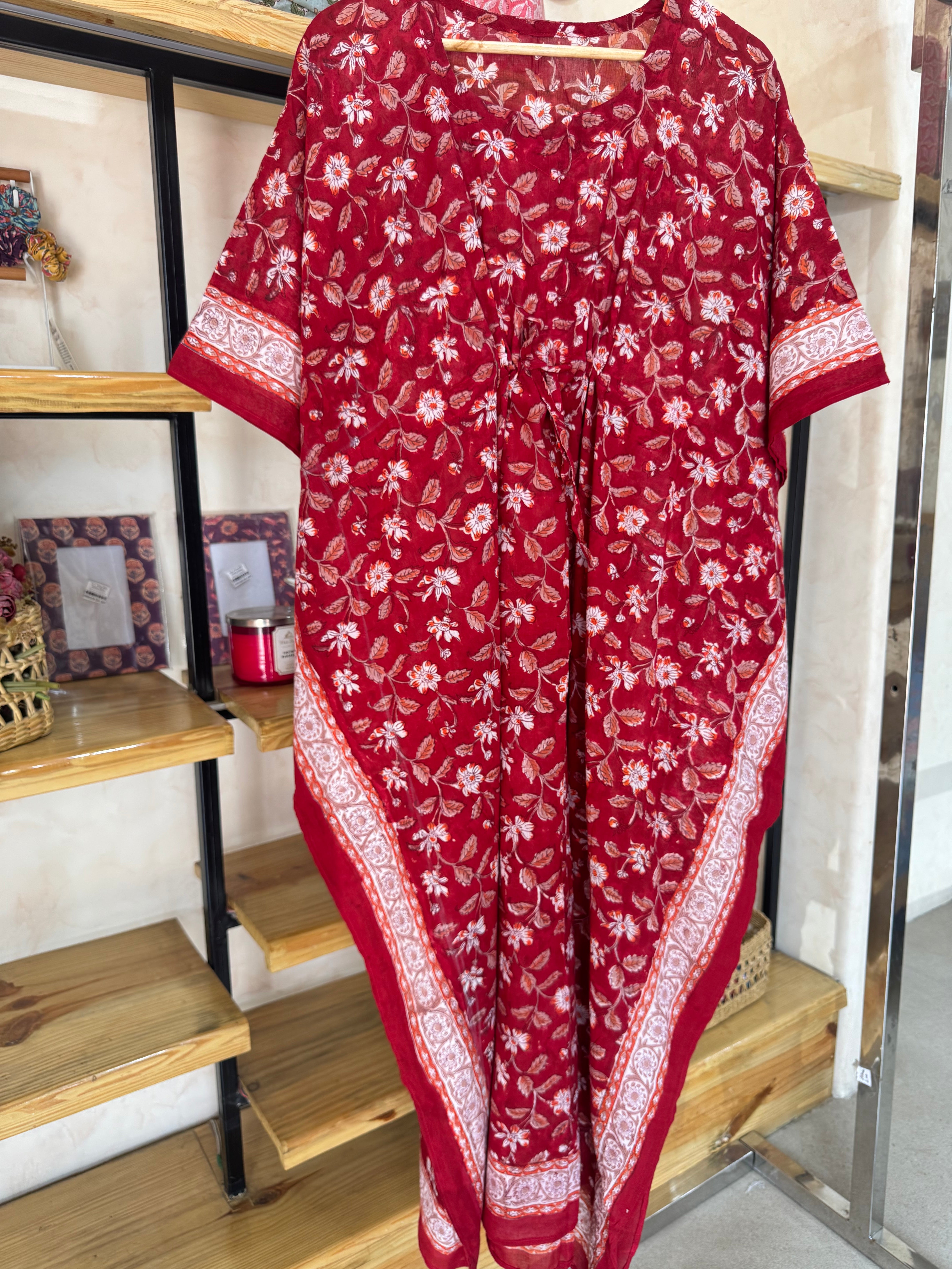 HANDBLOCK PRINTED LONG KAFTAN