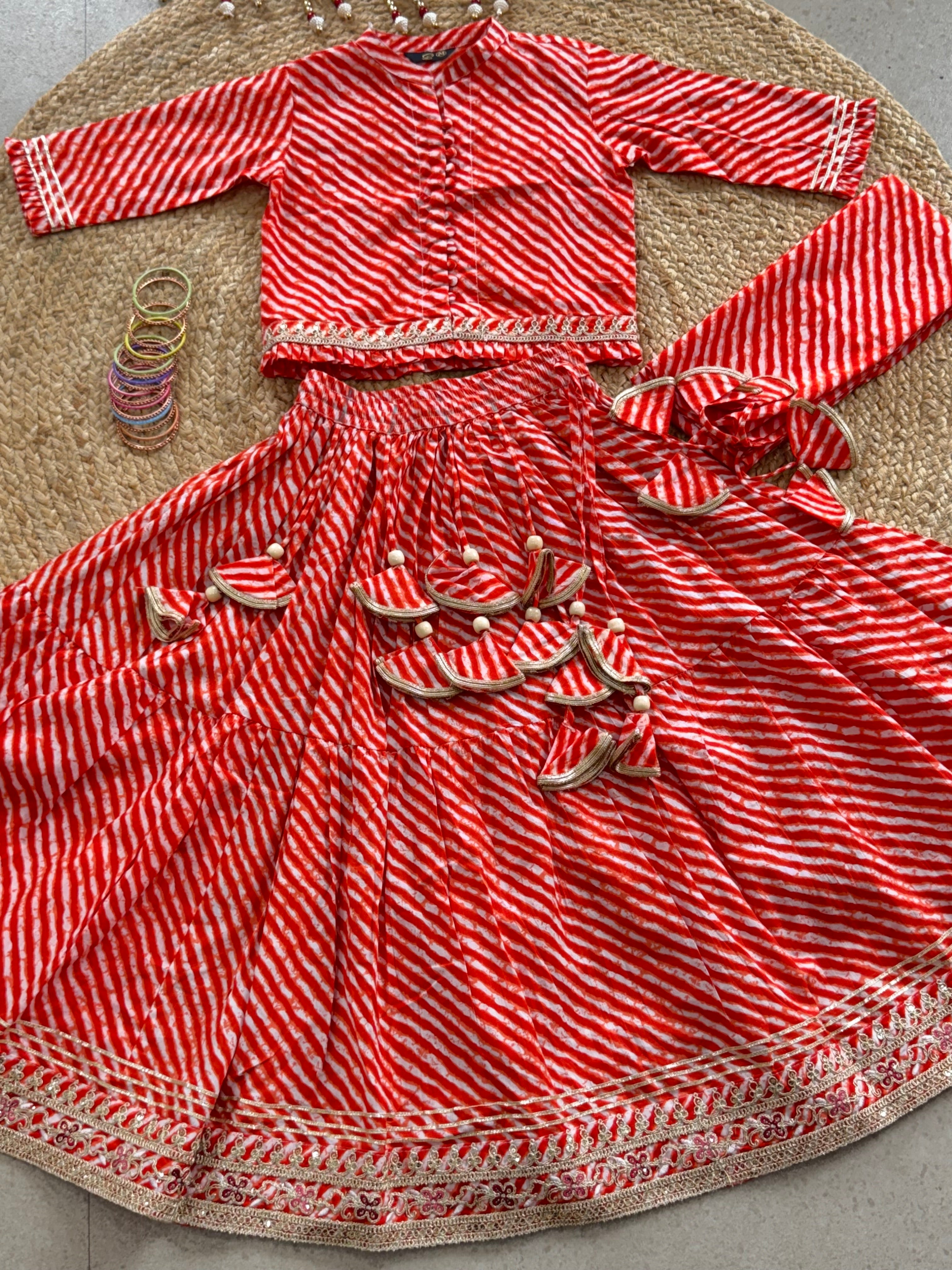 LEHENGA CHOLI DUPATTA SET ( 5 to 11 years)