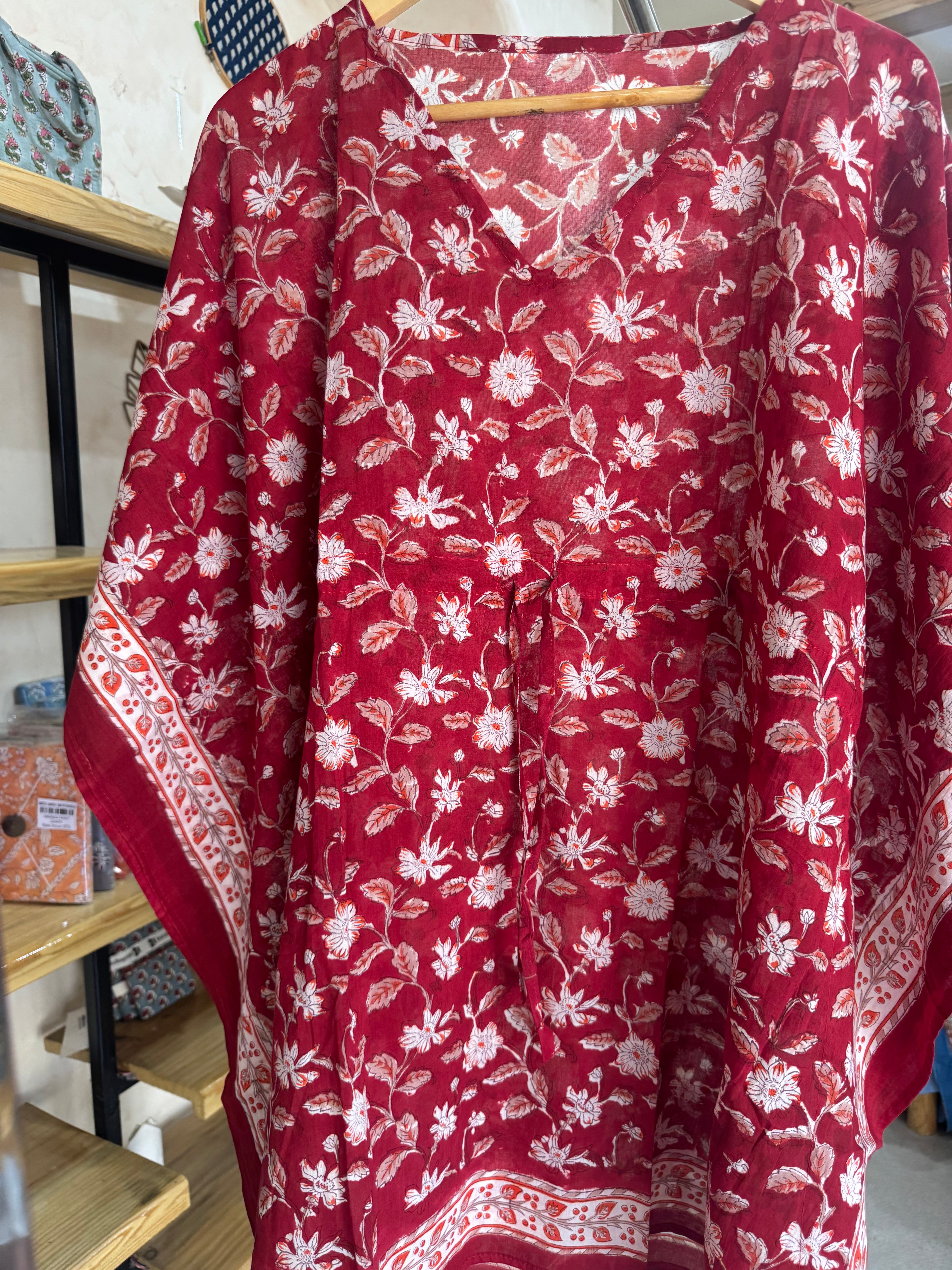 HANDBLOCK PRINTED SHORT KAFTAN